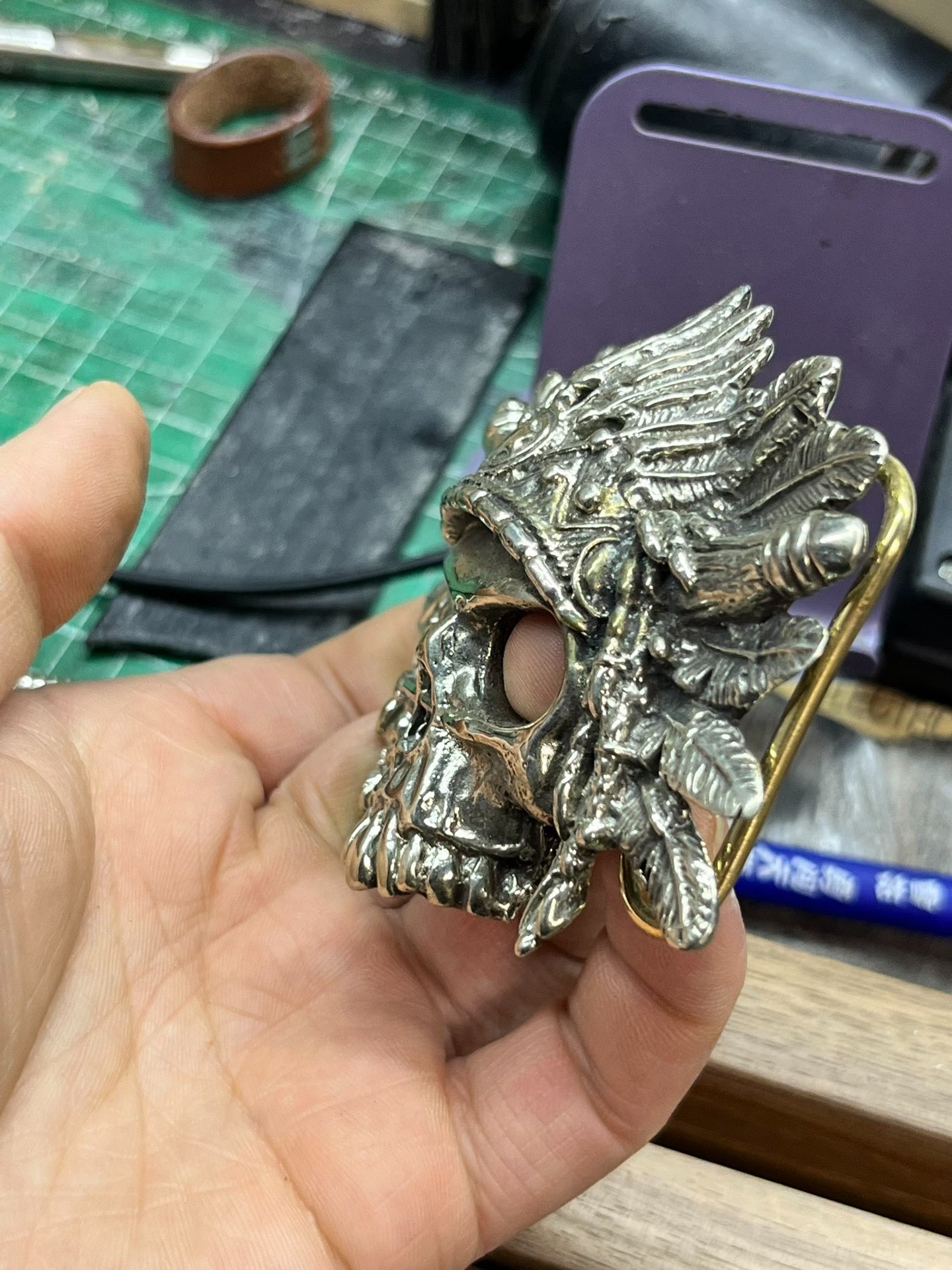 Handmade custom belt buckle