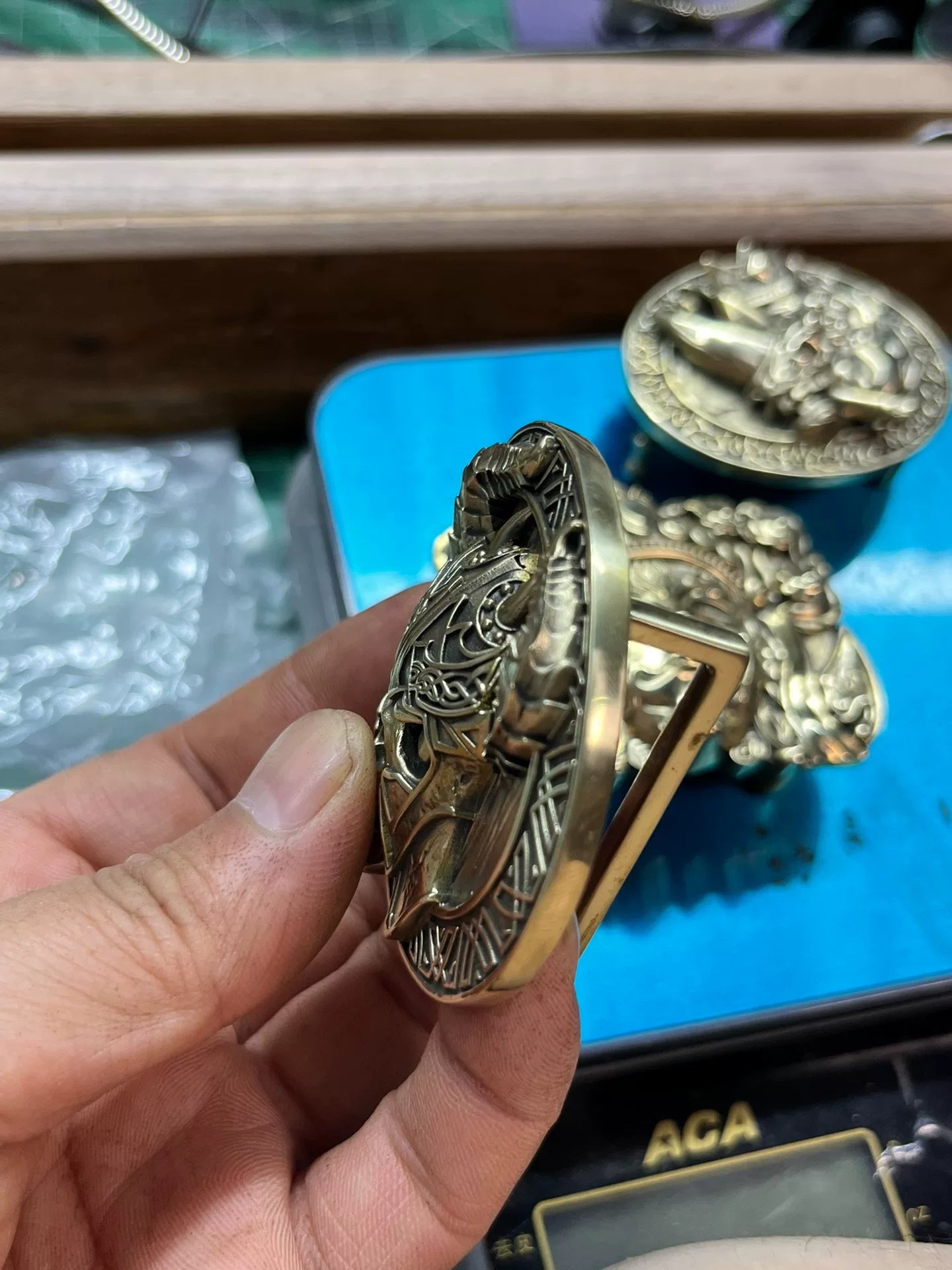 Codename 'Lich Lord' — Hyper-Real Solid Brass Belt Buckle