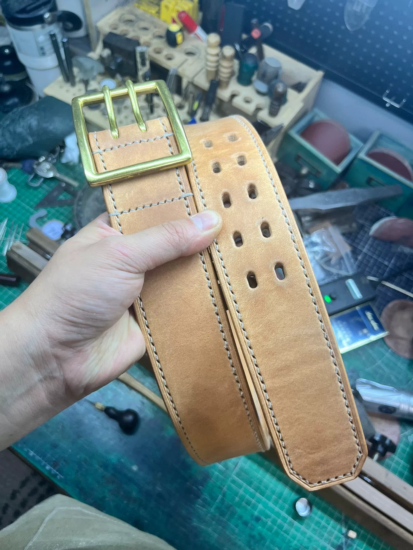 5cm wide and 9mm thick Yisaddle double-layer fitness belt