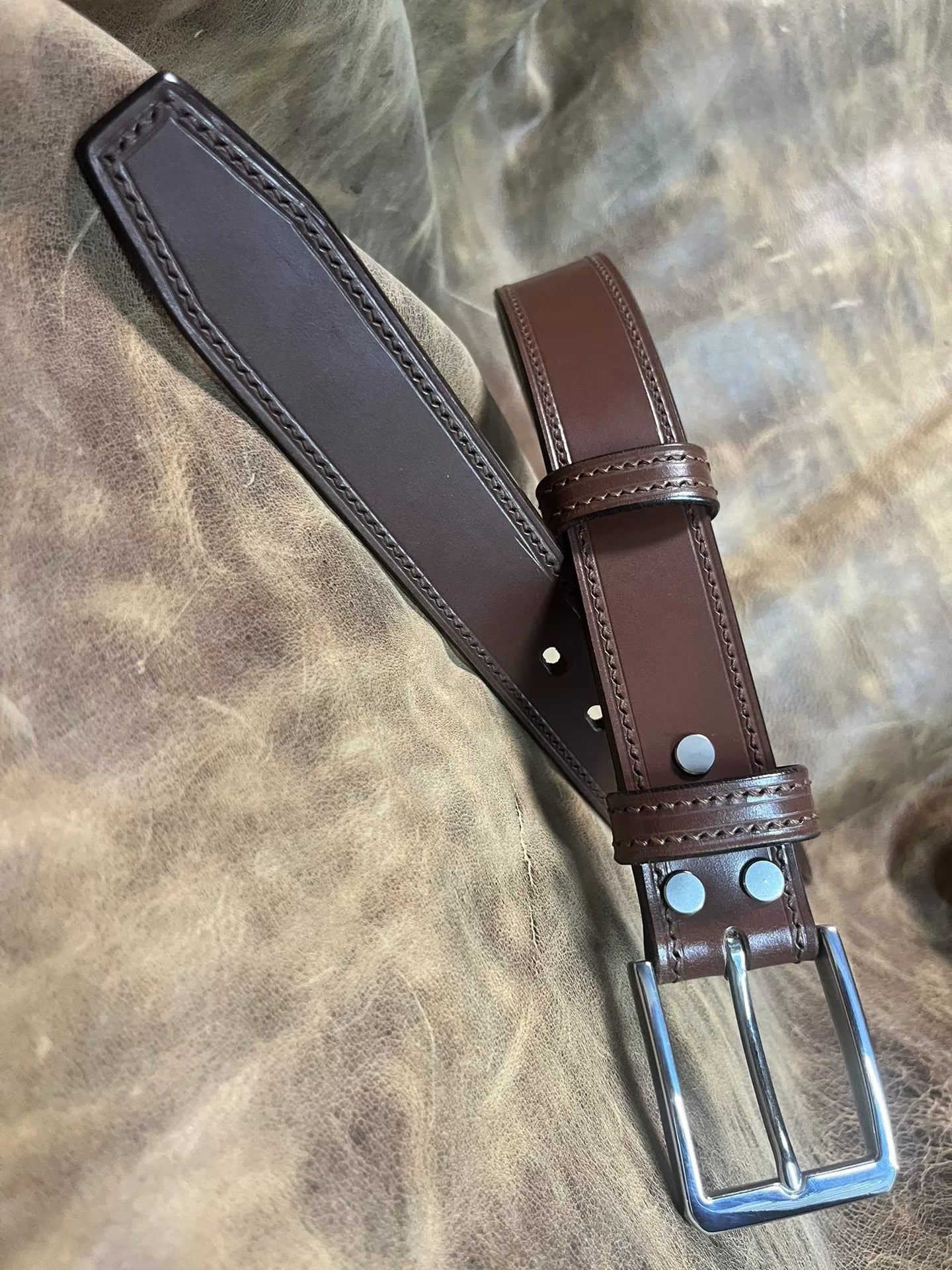 TWS Thomas Bridle Leather Handmade Belt — Imported from UK