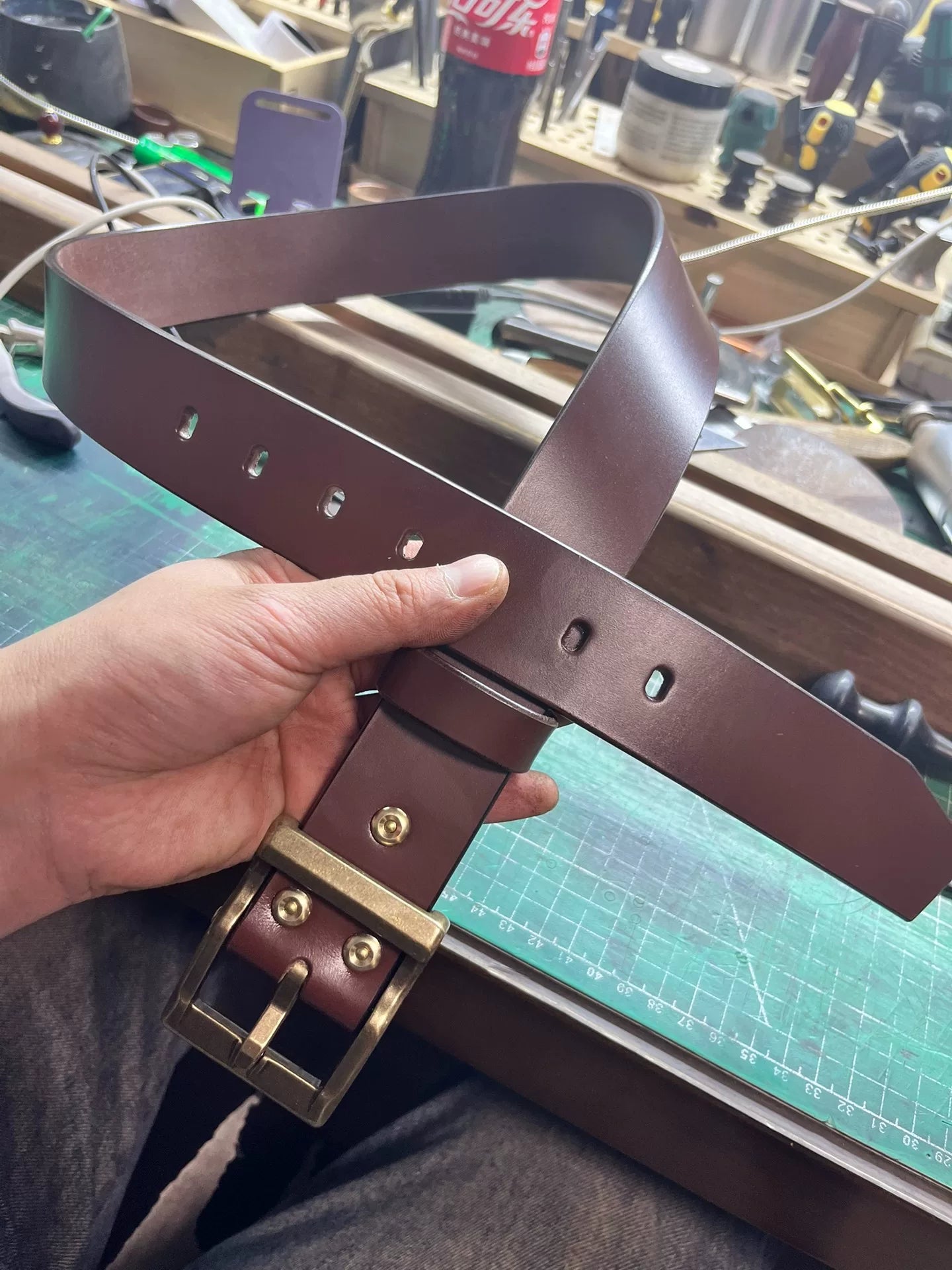 TWS British Thomas Rein leather handmade belt