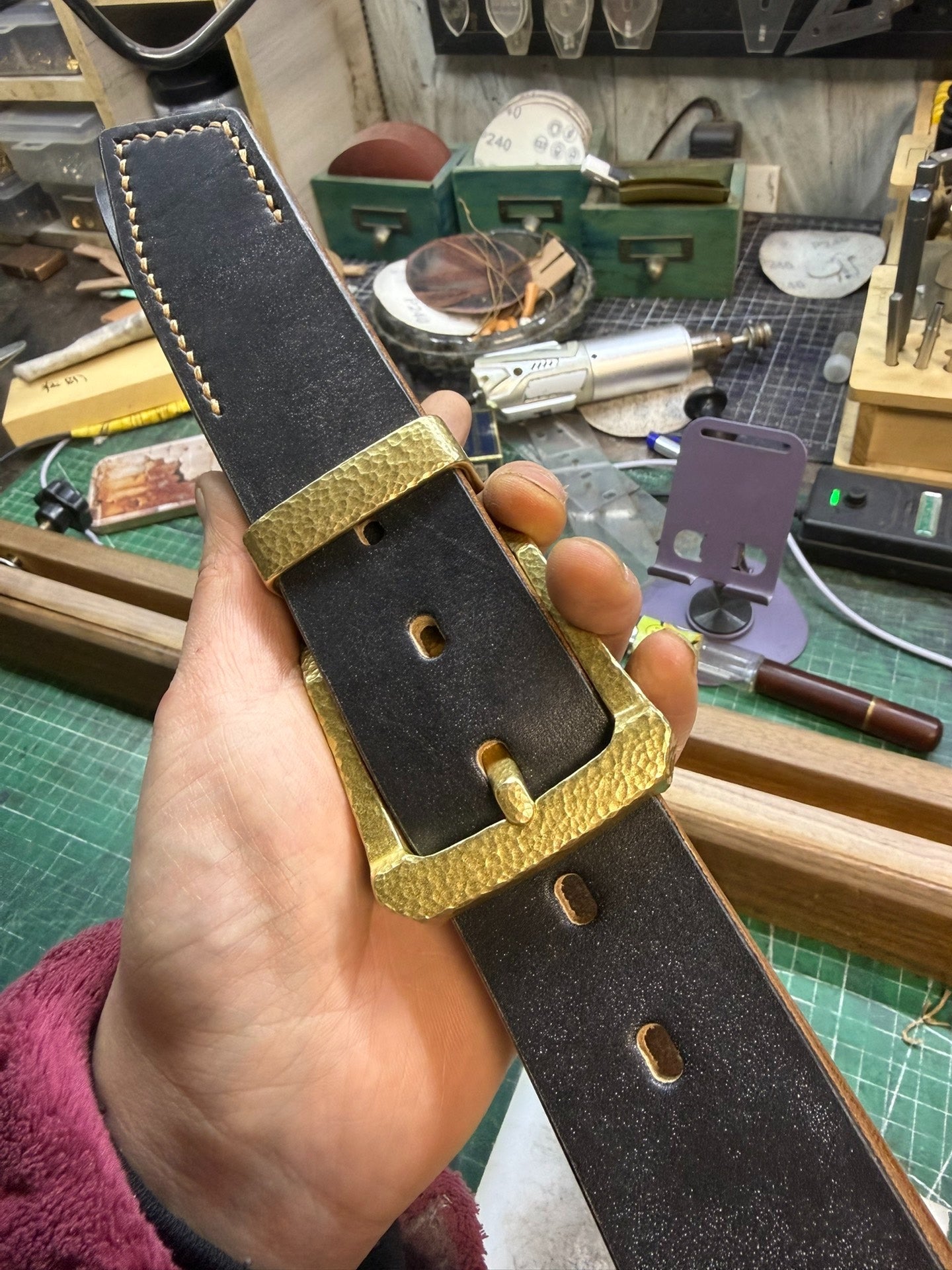 JF.J.Baker full grain bridle leather belt strip handmade belt mater…