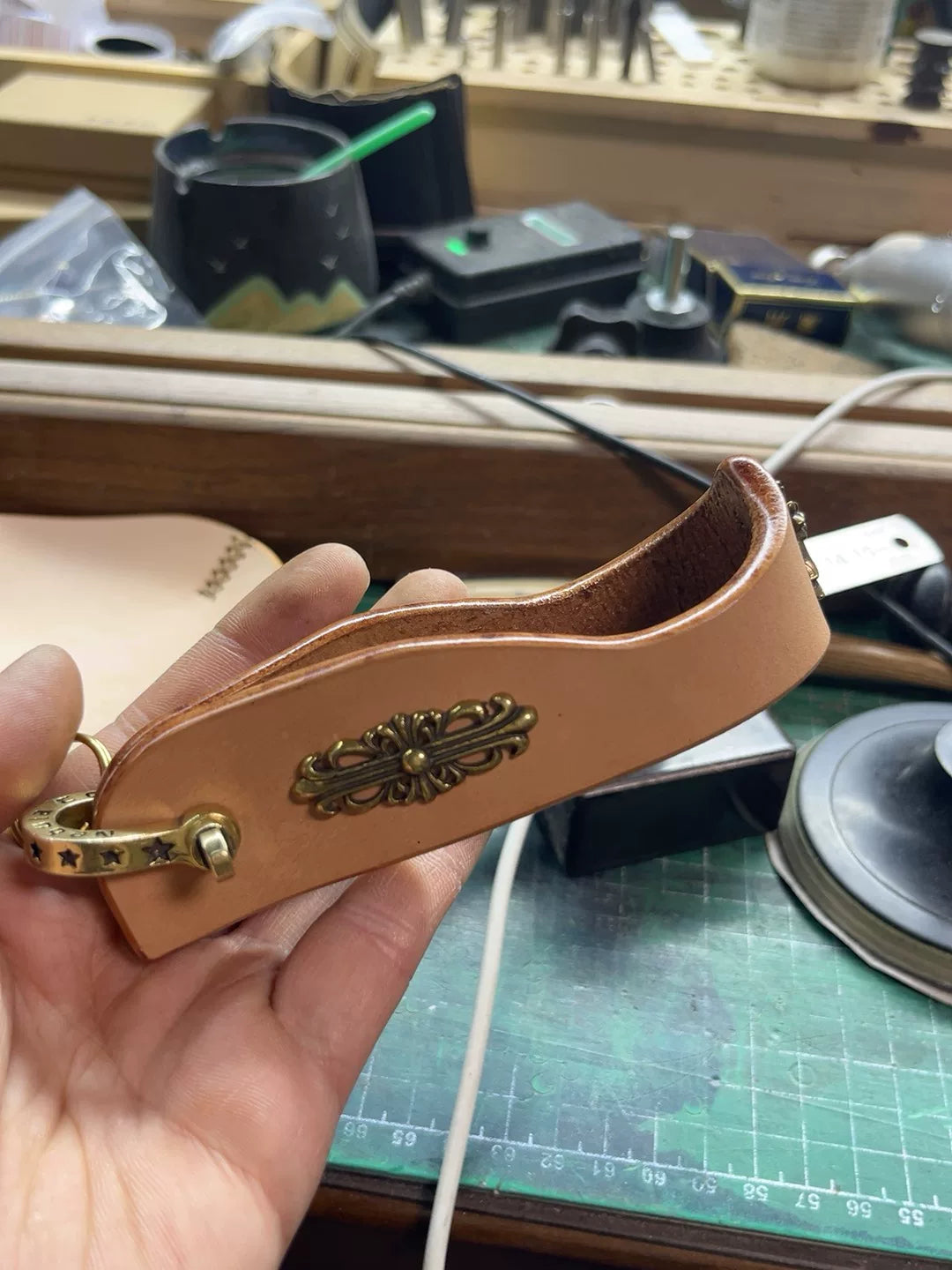 Handmade pipe rack