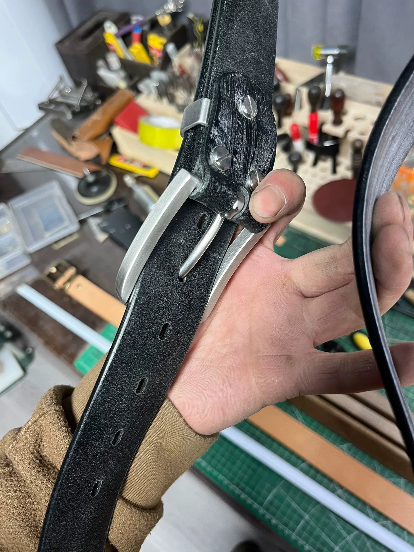 TWS British Thomas Rein leather handmade belt