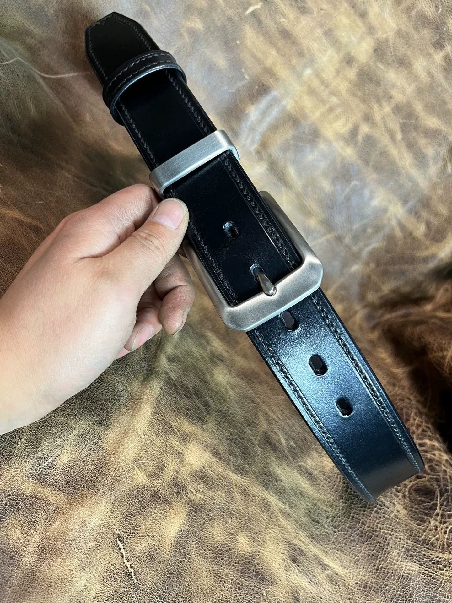 TWS Thomas Bridle Leather Handmade Belt — Imported from UK