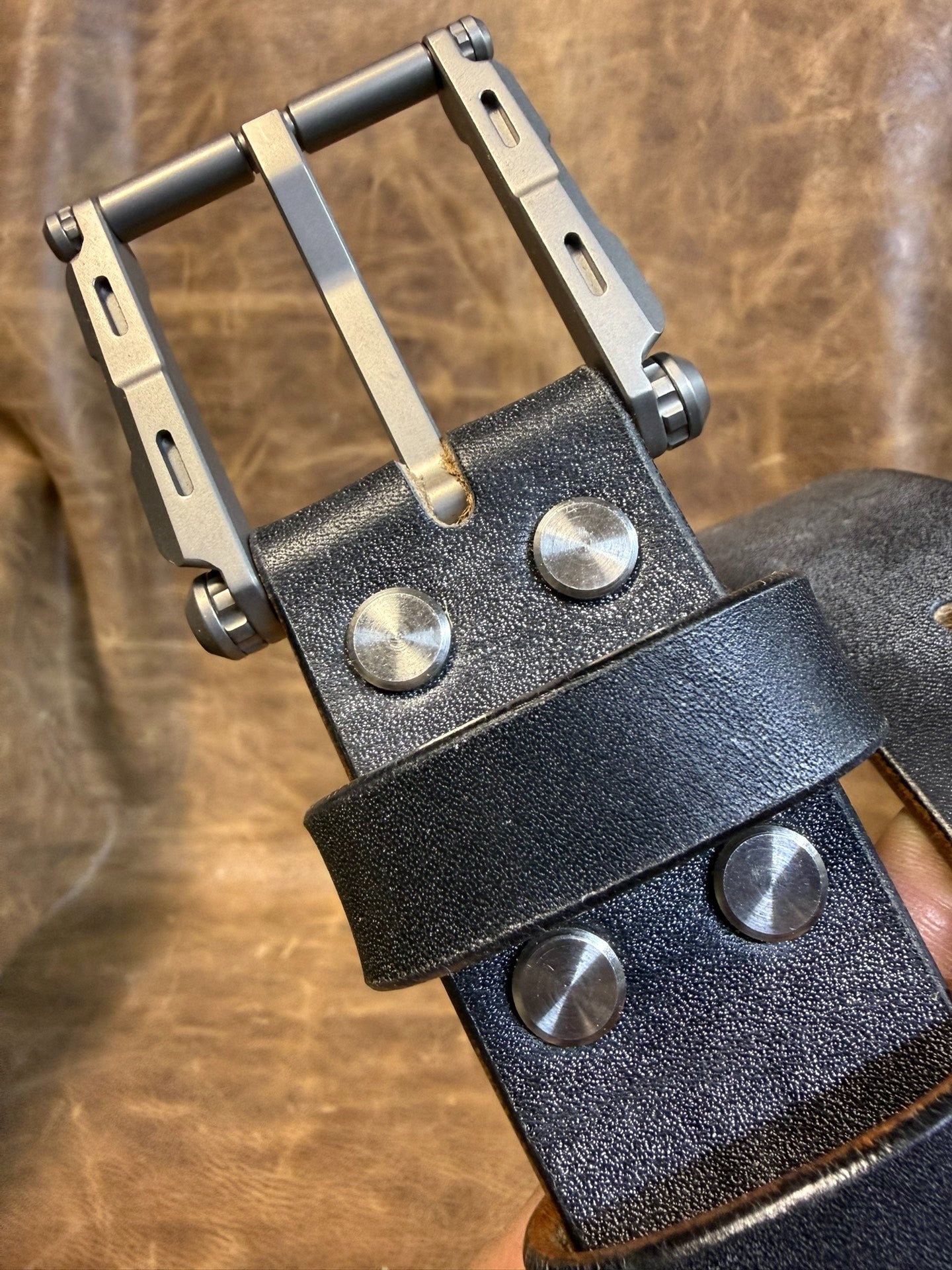 TC21 Titanium + JF.J.Baker Full-Grain Bridle Leather Belt