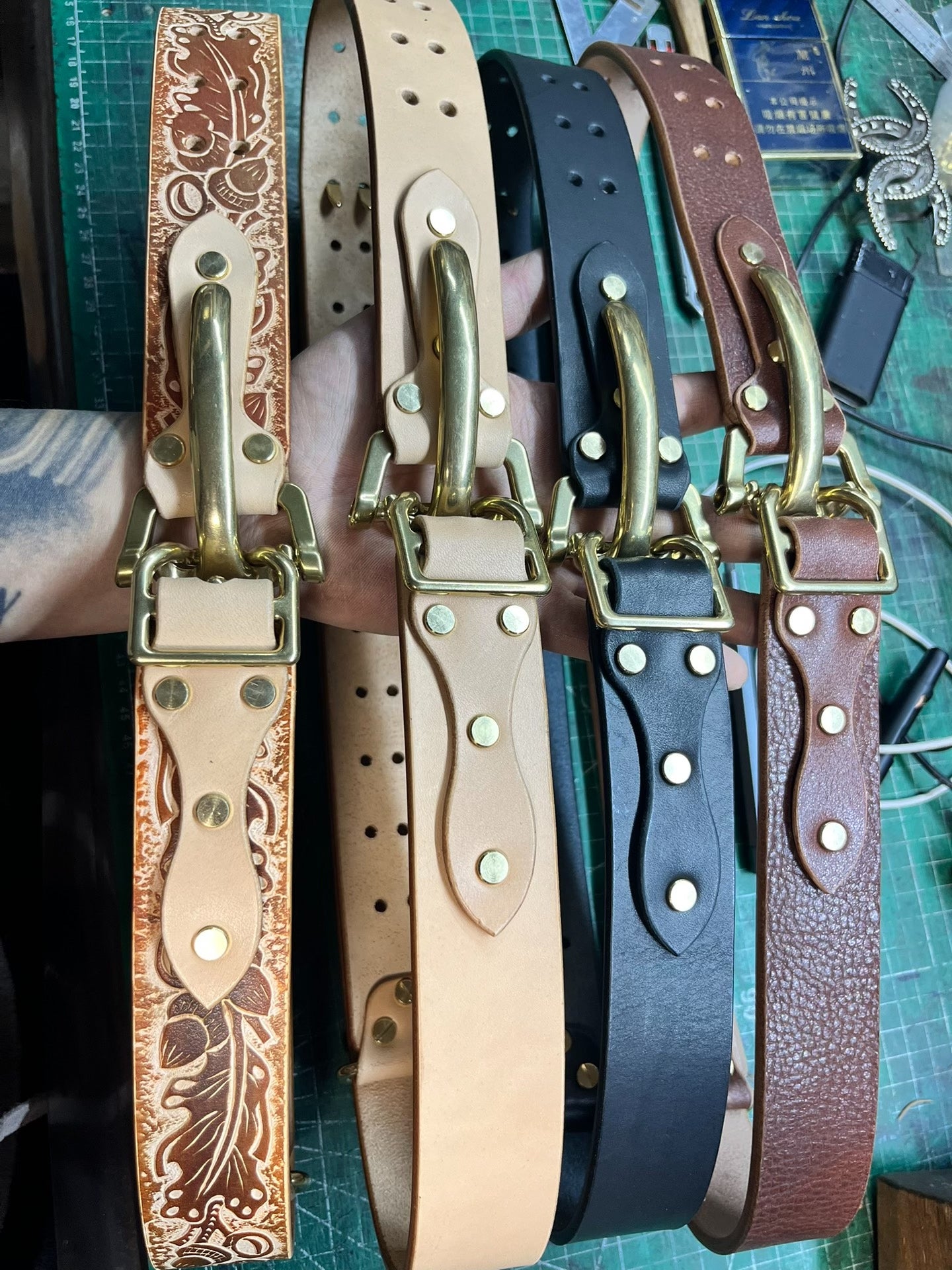 Brand-New Littleton Genuine Leather Cavalry Belt — Quick-Release