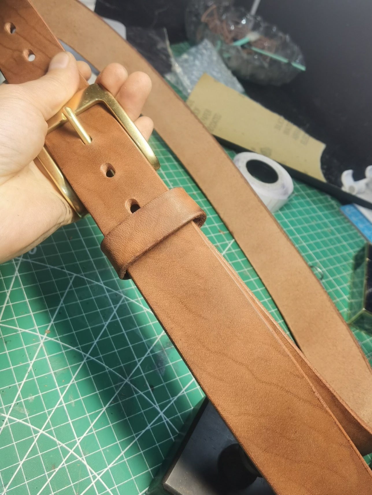 Original vegetable-tanned genuine leather handmade belt imported fr…