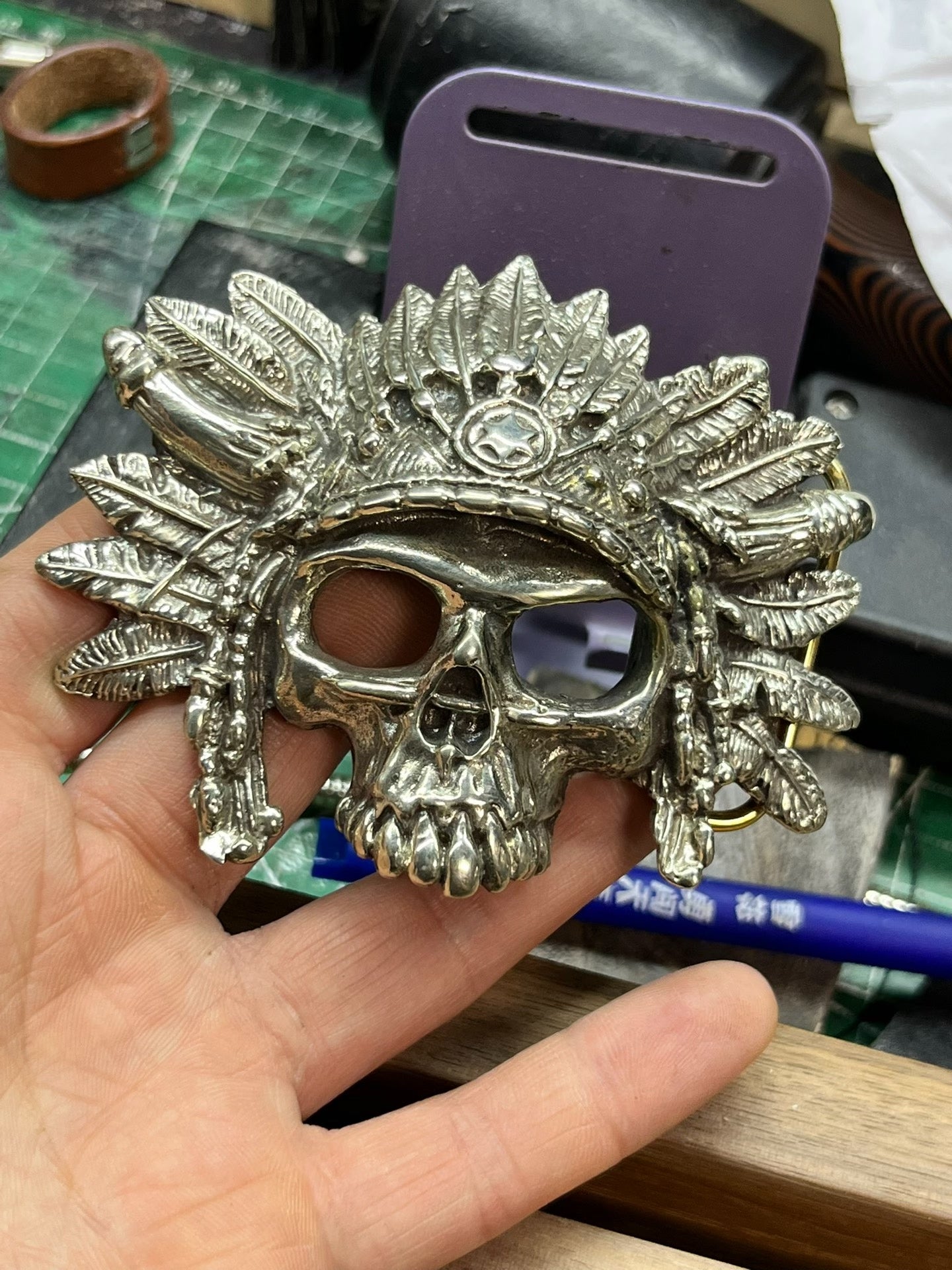 Handmade custom belt buckle