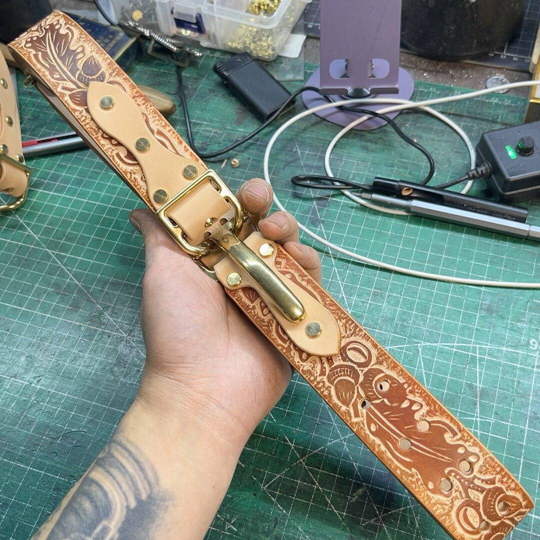 Brand-New Littleton Genuine Leather Cavalry Belt — Quick-Release