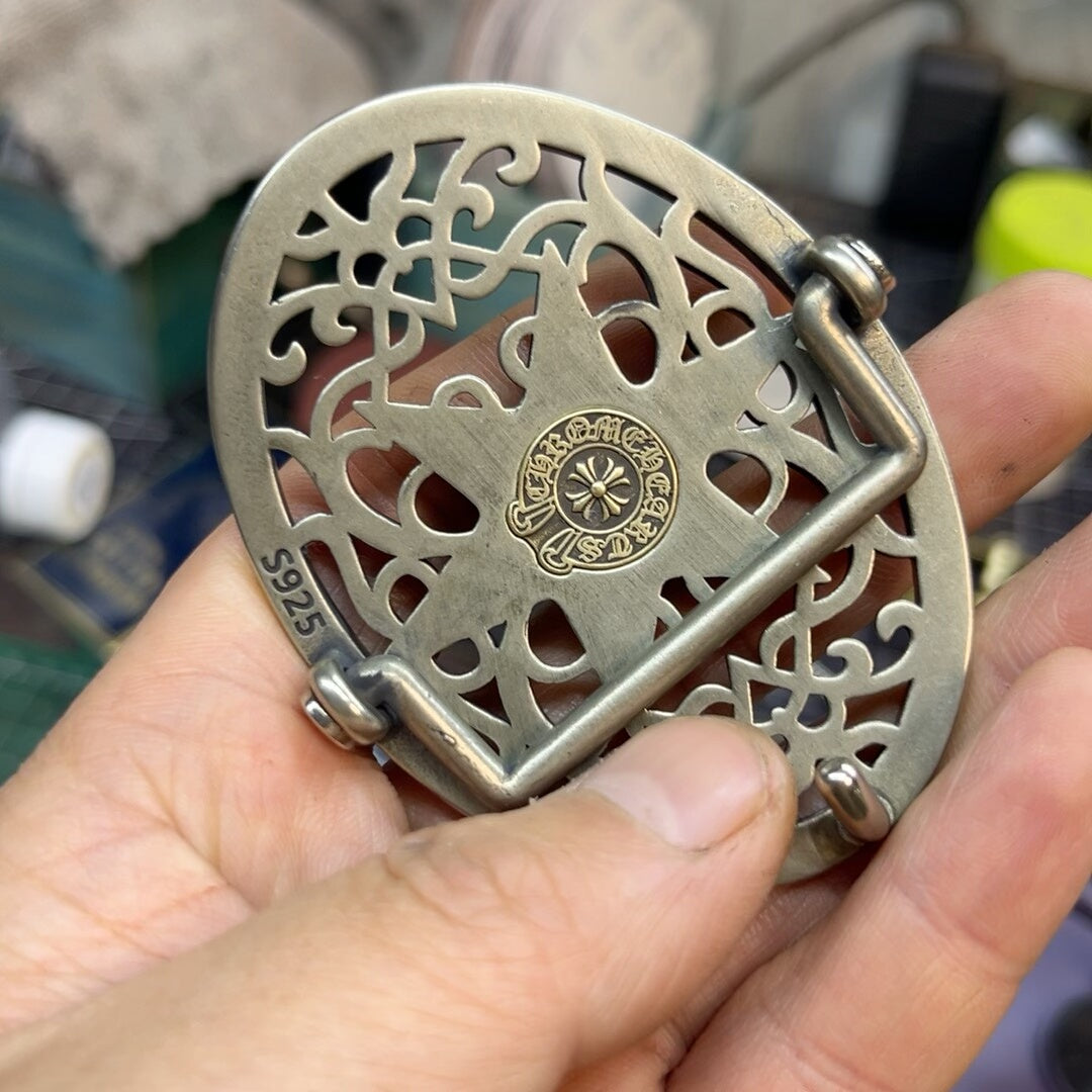 Chrome-Heart Six-Point Star Buckle — Precision Polished, Heavyweight