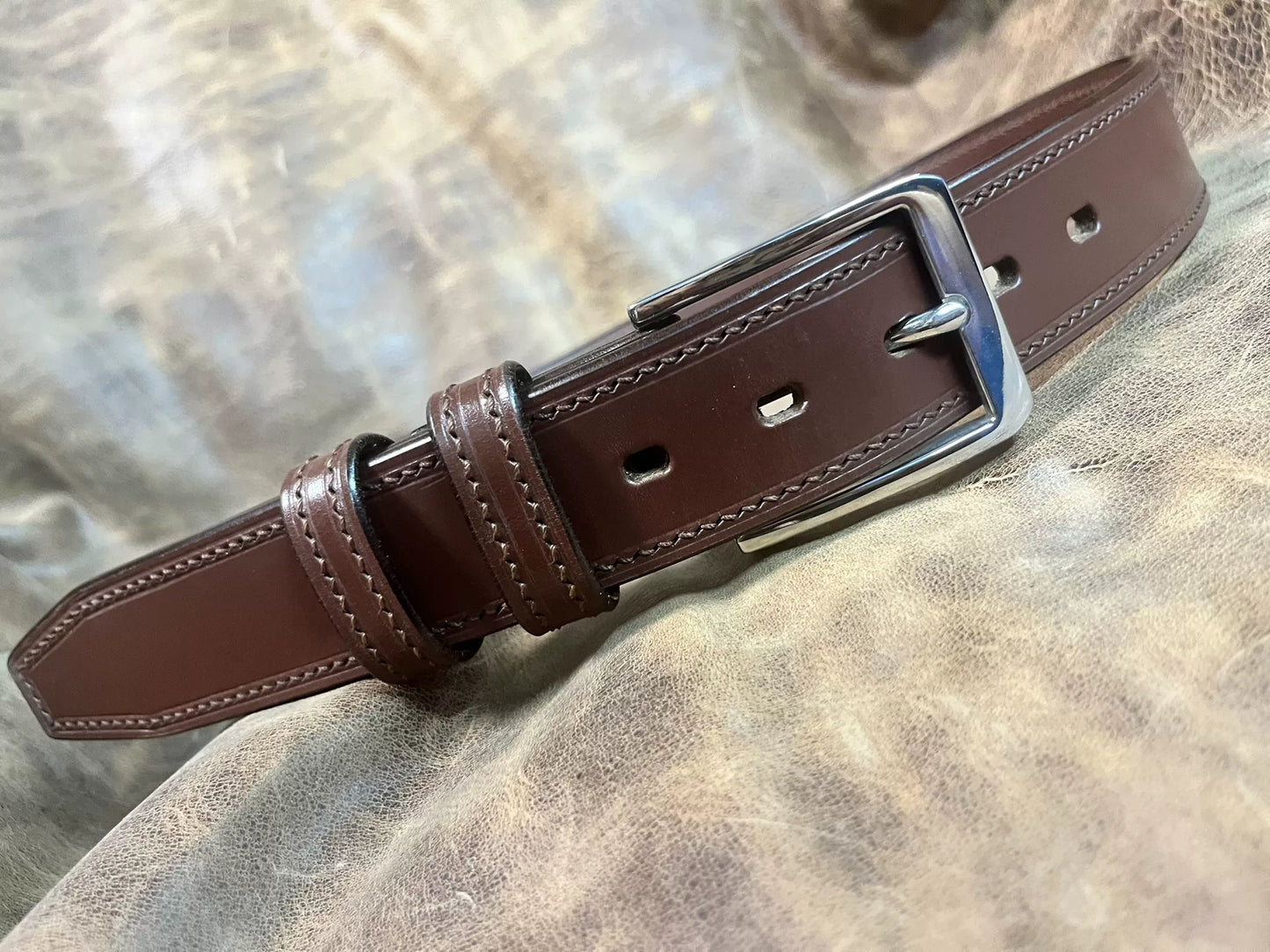 TWS Thomas Bridle Leather Handmade Belt — Imported from UK