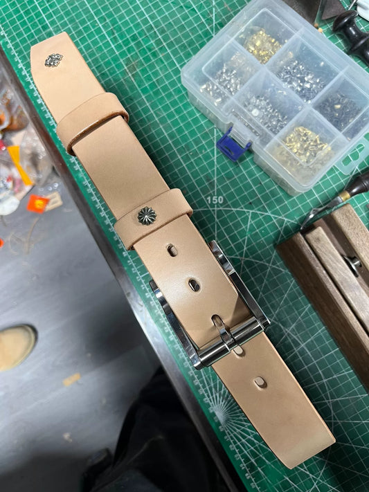 5mm Extra-Thick Imported American Saddle Leather Handmade Belt