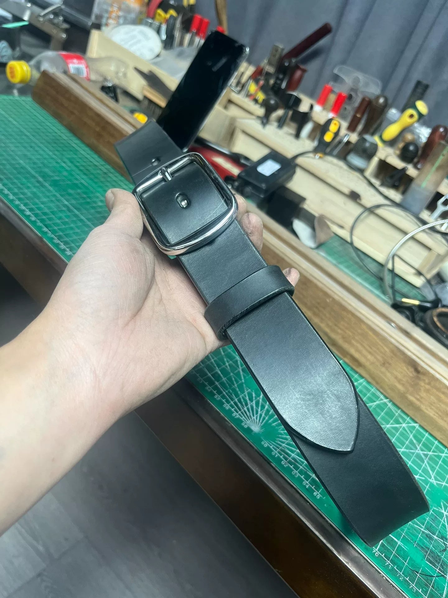 Imported saddle leather genuine first-layer cowhide handmade belt