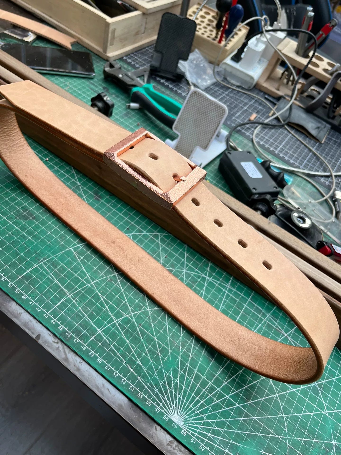 Meian leather handmade belt