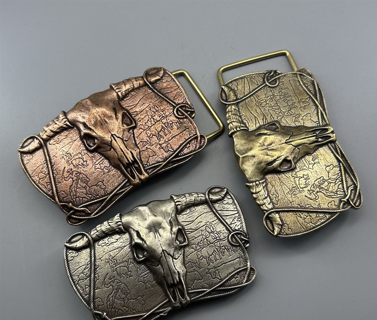 Pure copper Western-Cuba buckle