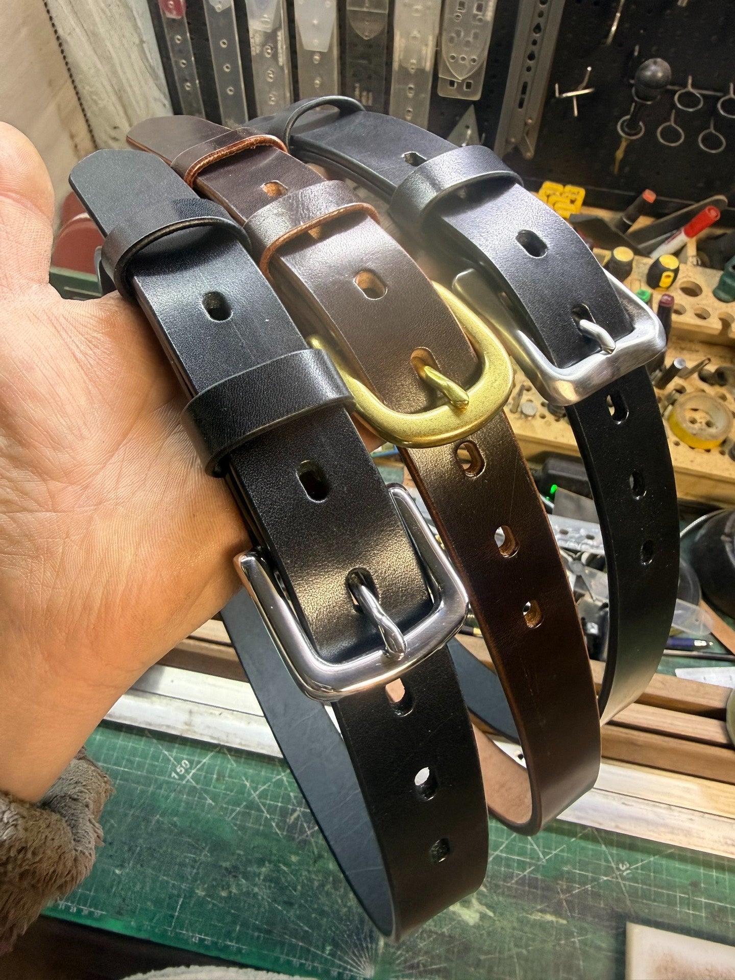 Genuine first-layer cowhide women's oil-waxed leather belt