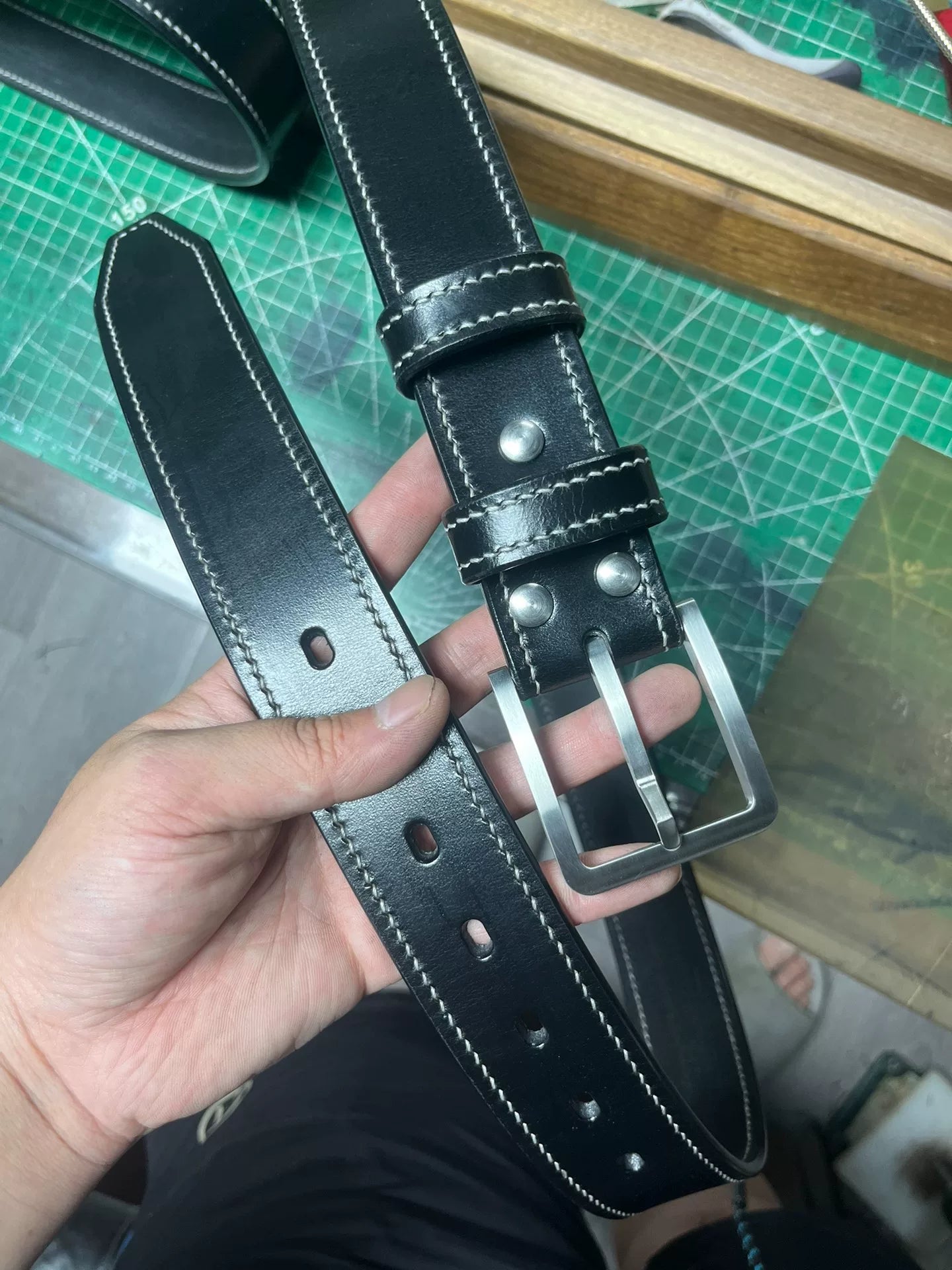 TWS Thomas Bridle Leather Business Dress Belt — Imported from UK