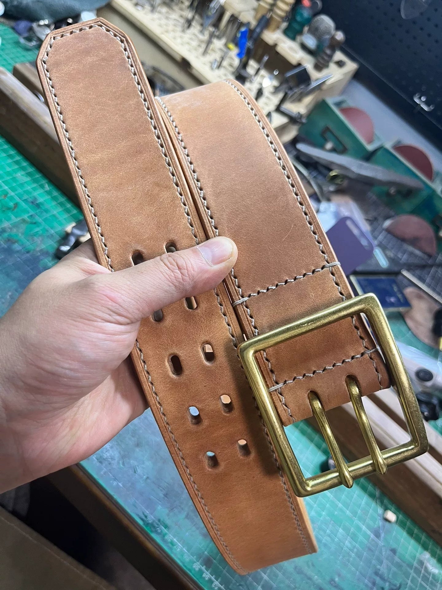 5cm wide and 9mm thick Yisaddle double-layer fitness belt