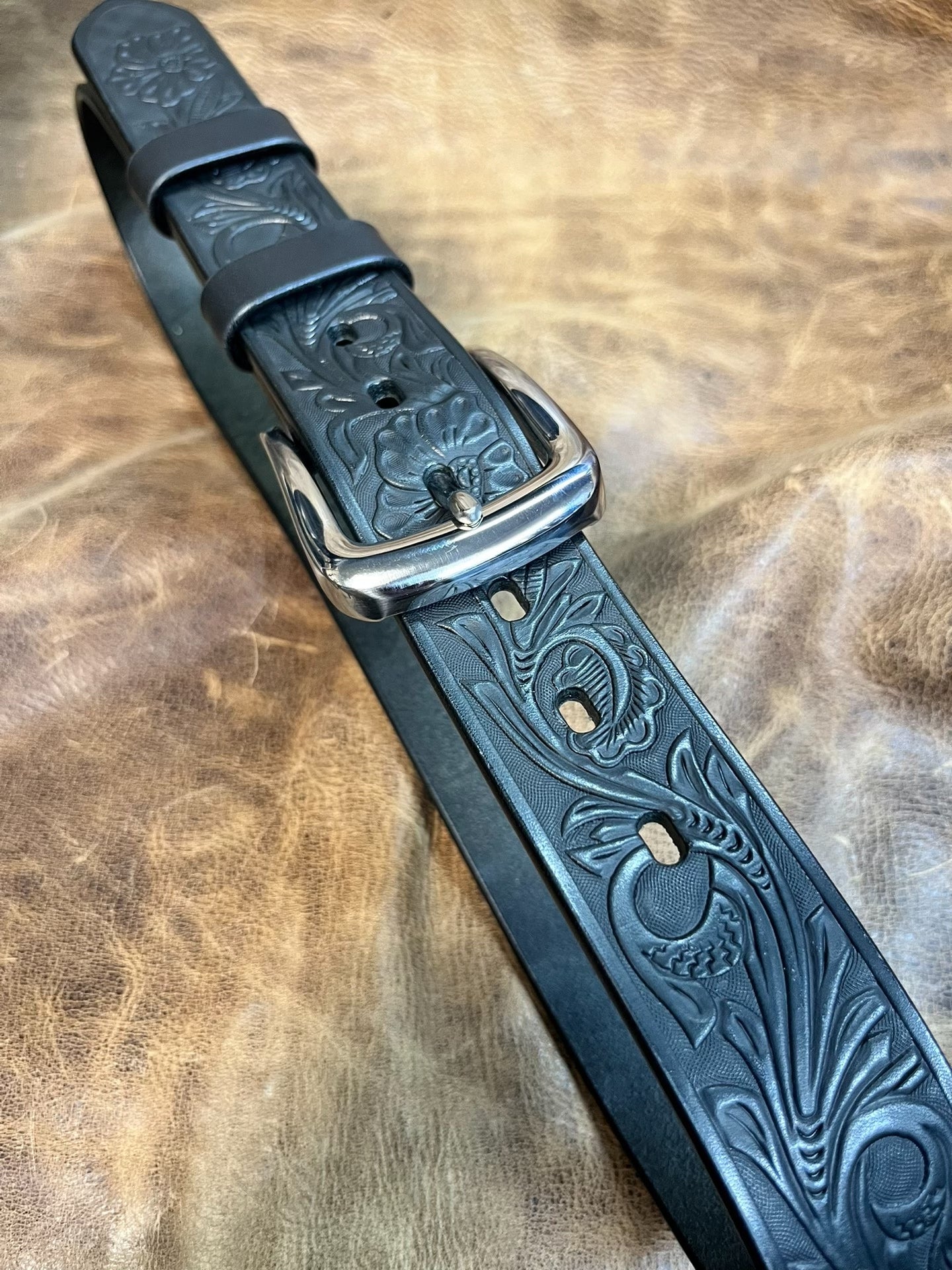 Meian vegetable tanned genuine first layer cowhide carved handmade…