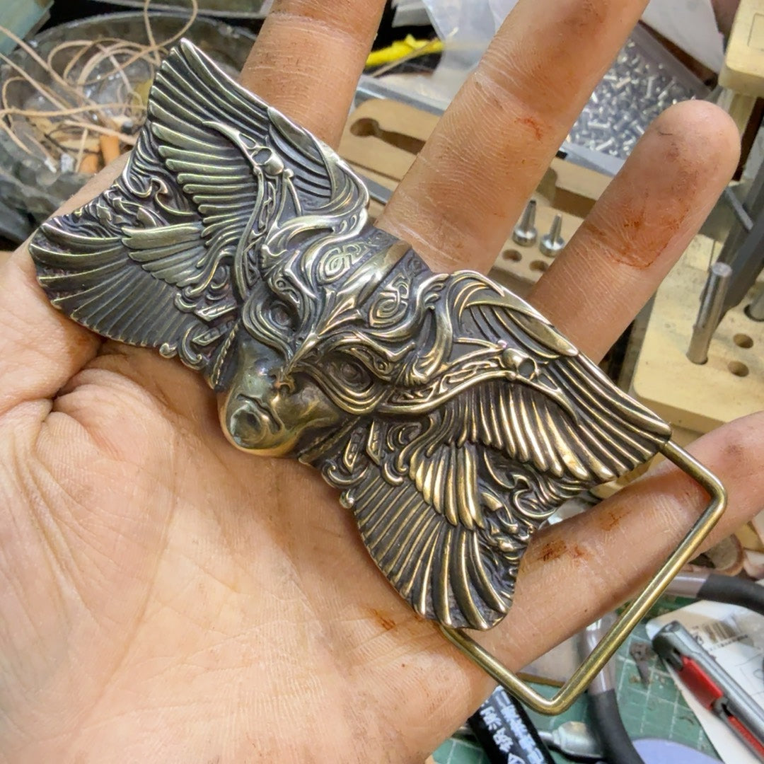 Pure copper Western buckle plate buckle
