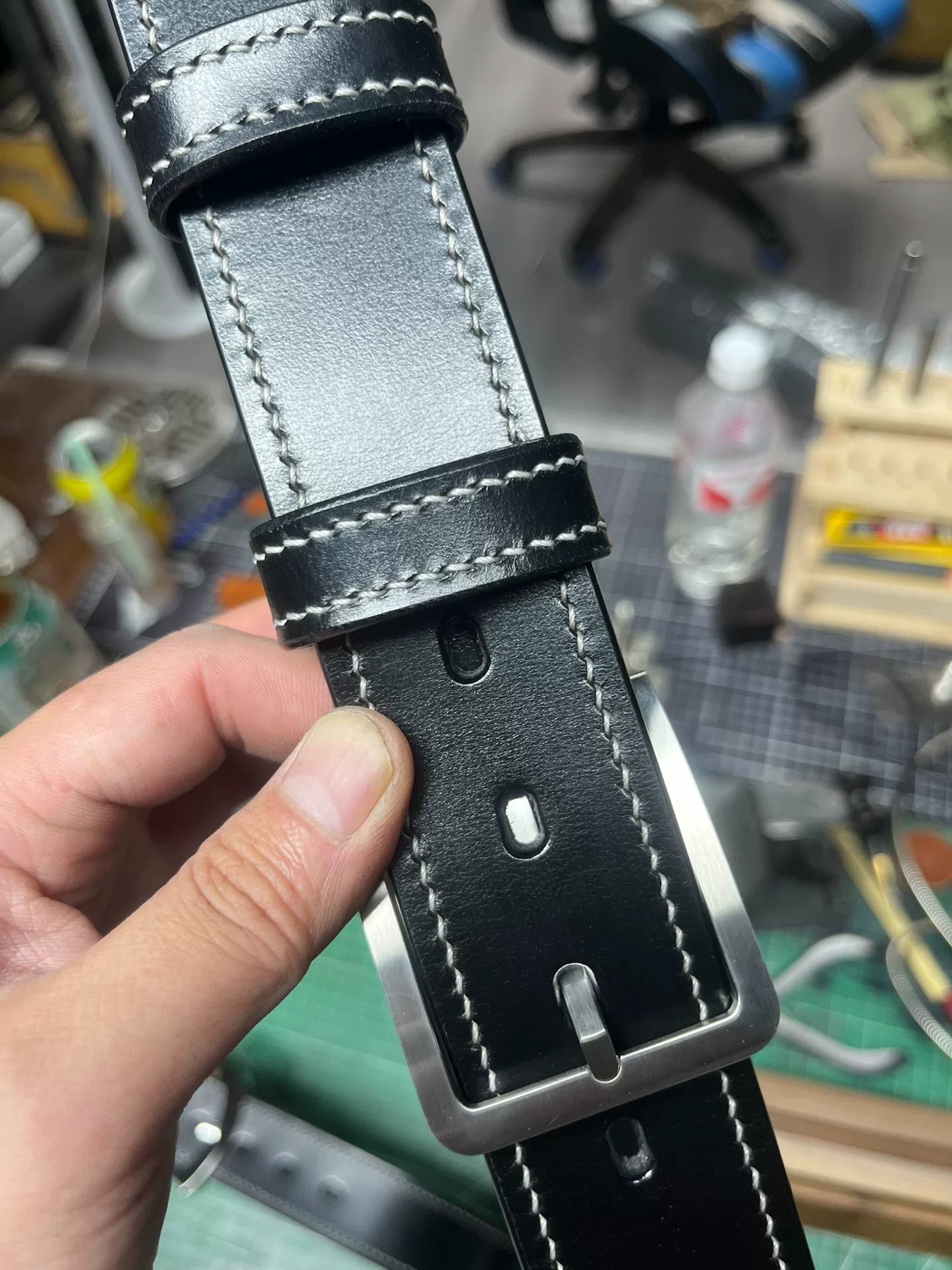 TWS Thomas Bridle Leather Business Dress Belt — Imported from UK