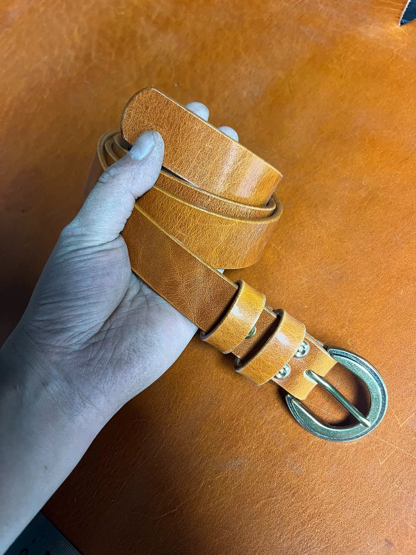 Italian imported vegetable tanned wax genuine leather first layer c…