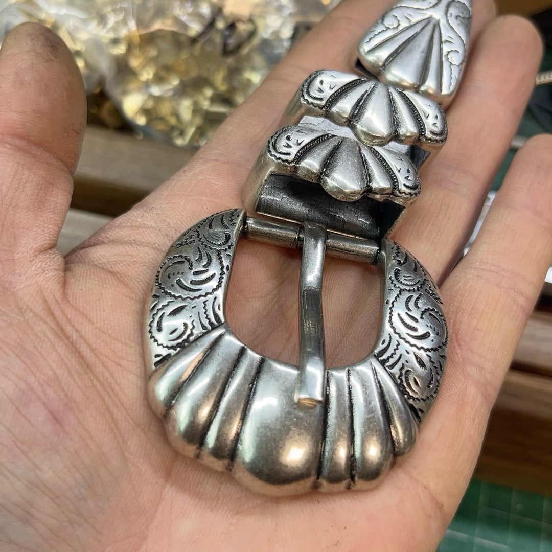 American Tang grass brass plated with 925 silver
