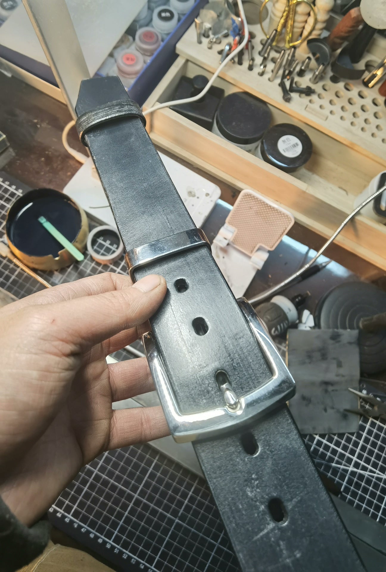 TWS British Thomas Rein leather handmade belt