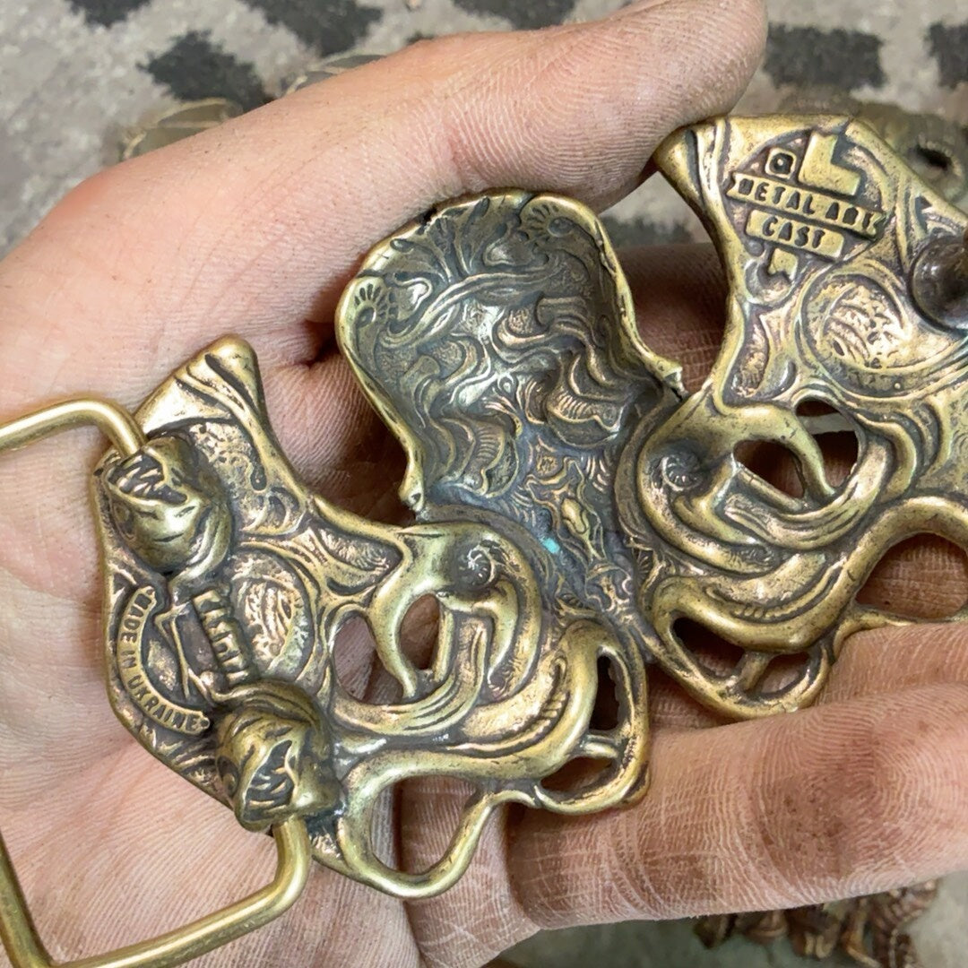 Pure copper Cthulhu Evil Big Octopus Western American-Cuba gusset b…