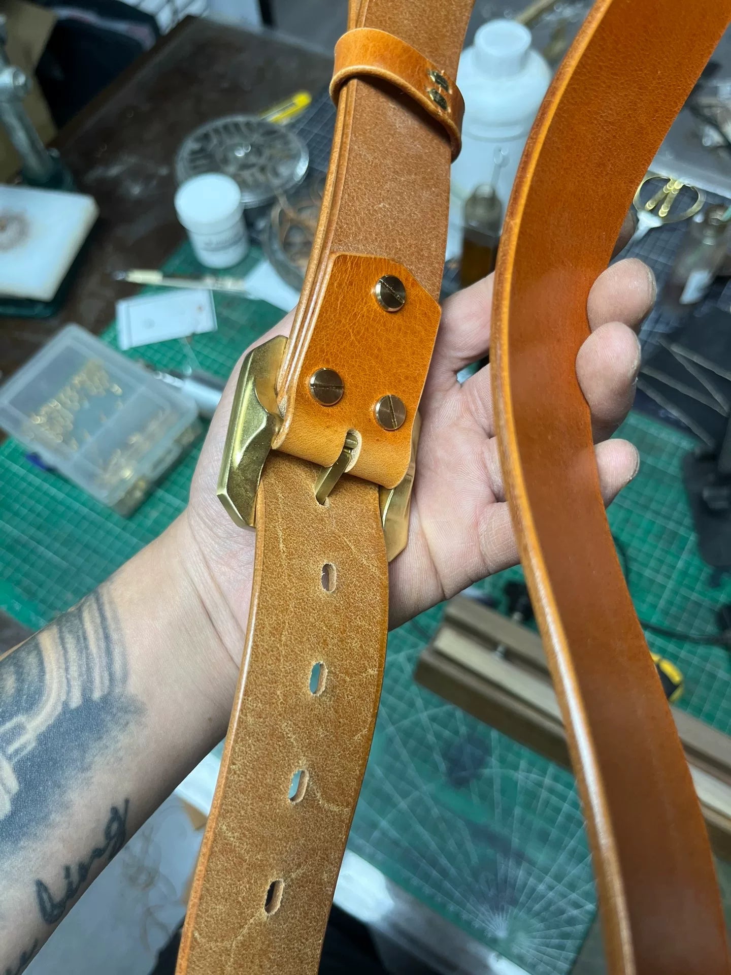 Italian imported vegetable tanned wax genuine leather first layer c…