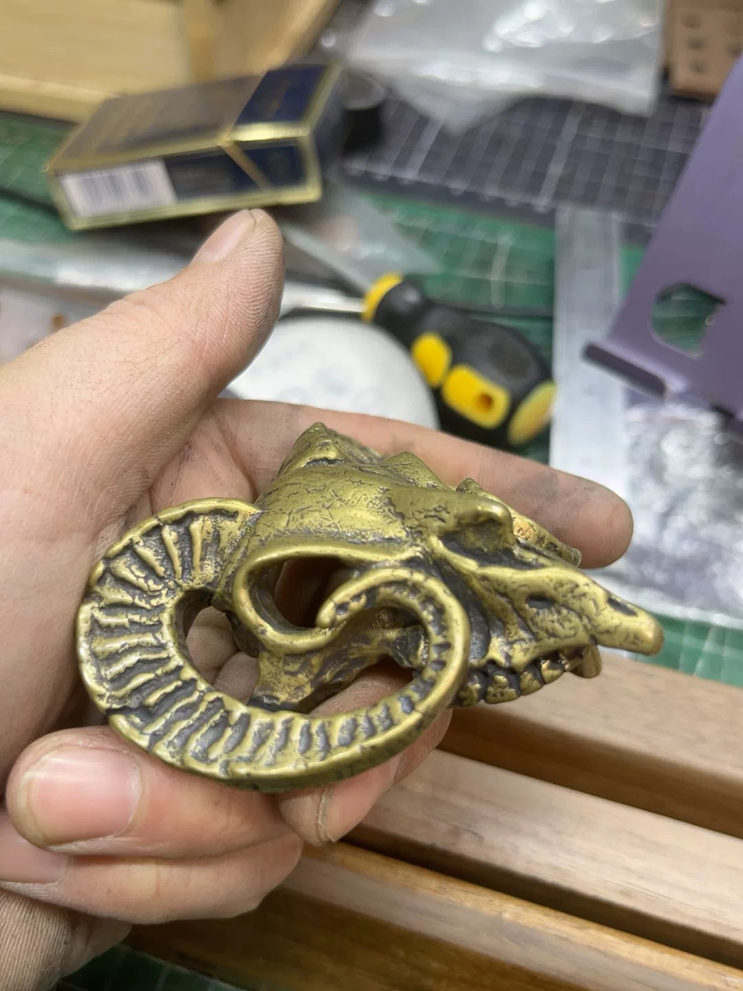 Brass belt buckle in stock