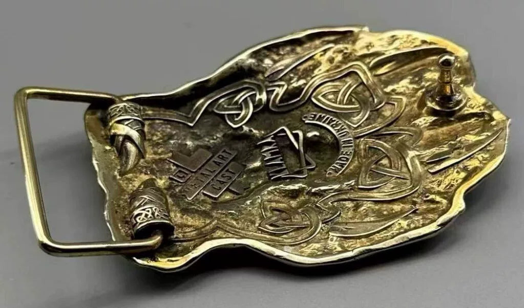 Pure copper bear claw Western buckle plate buckle