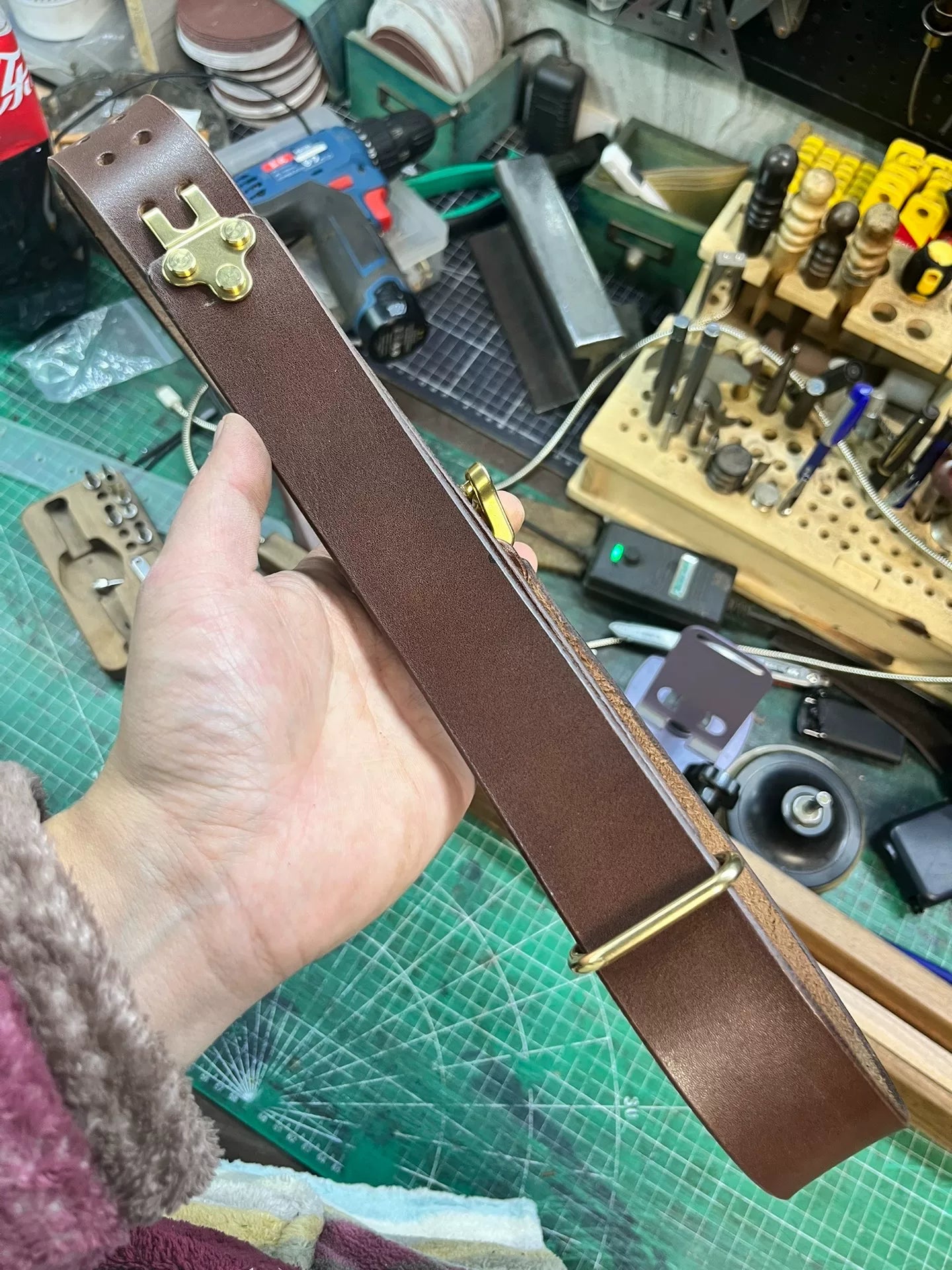 Brand-New Littleton Genuine Leather Cavalry Belt — Quick-Release