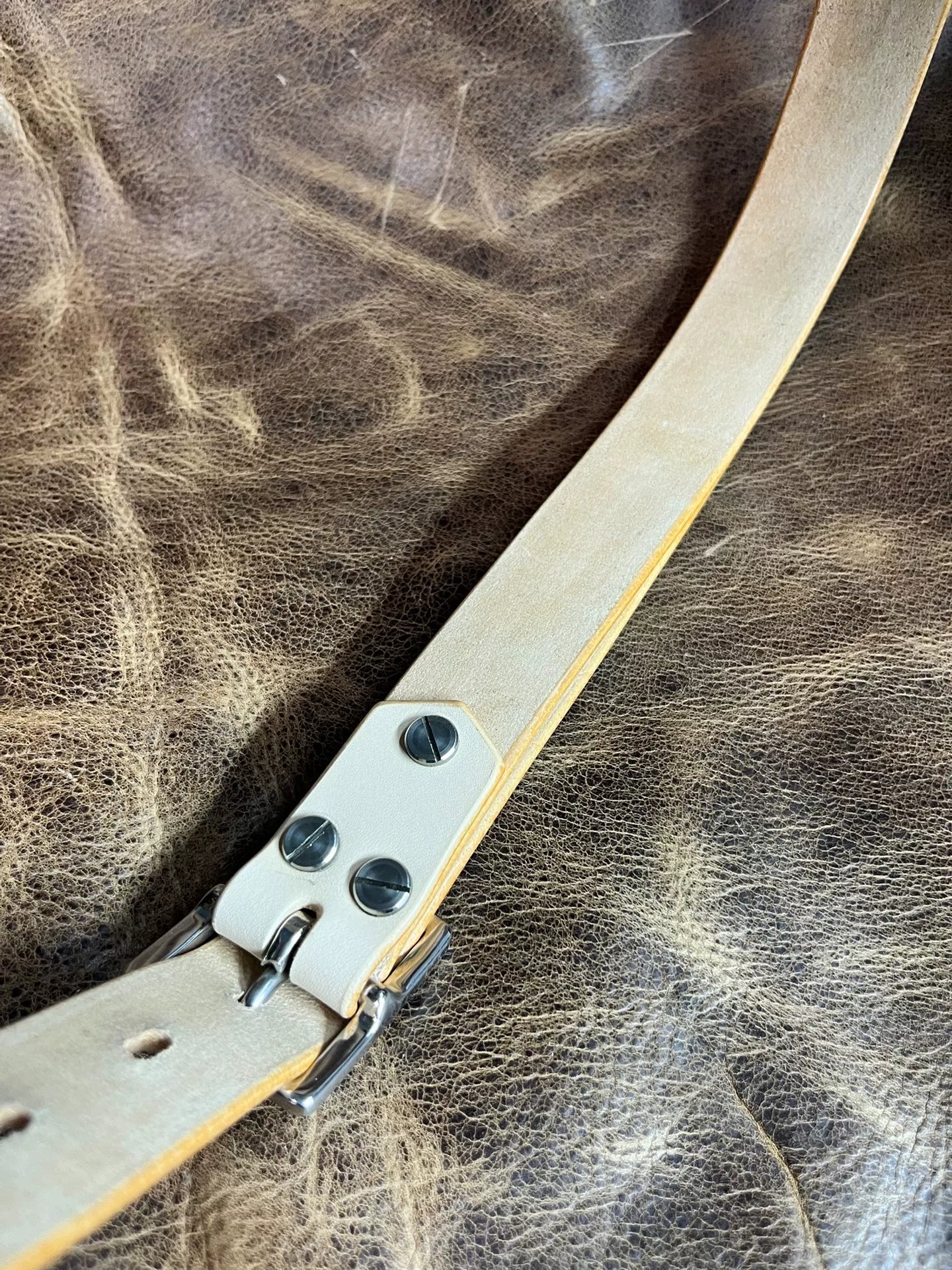 Handmade belt Italian vegetable tanned leather 3 cm wide belt handm…