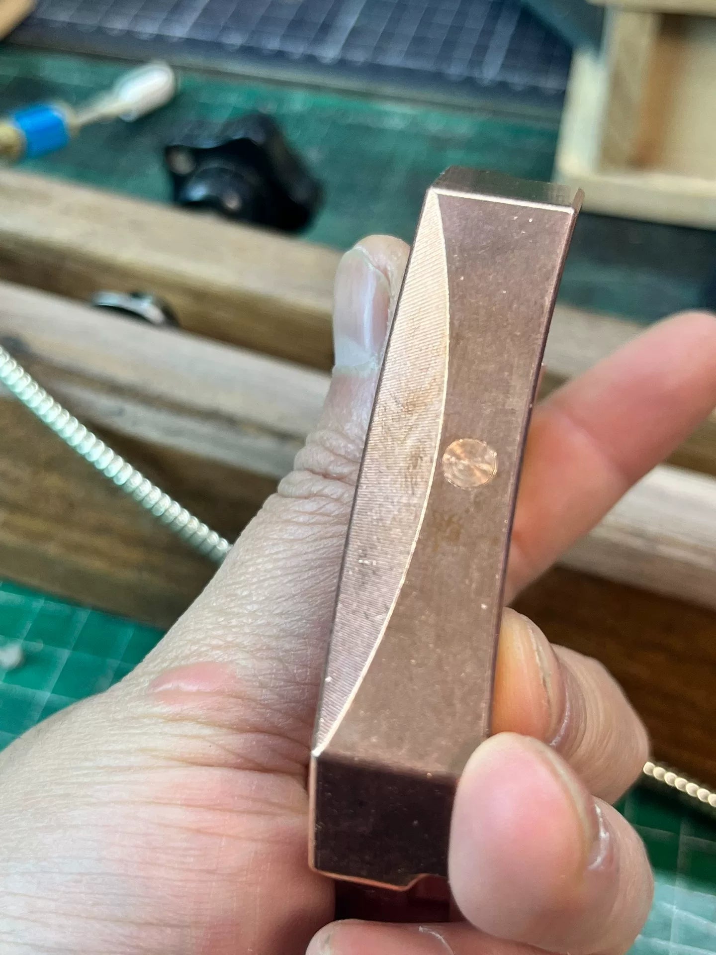 Half a kilogram of red copper and pure copper octagonal belt buckle…