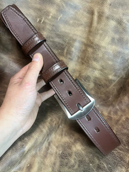 TWS Thomas Bridle Leather Business Dress Belt — Imported from UK