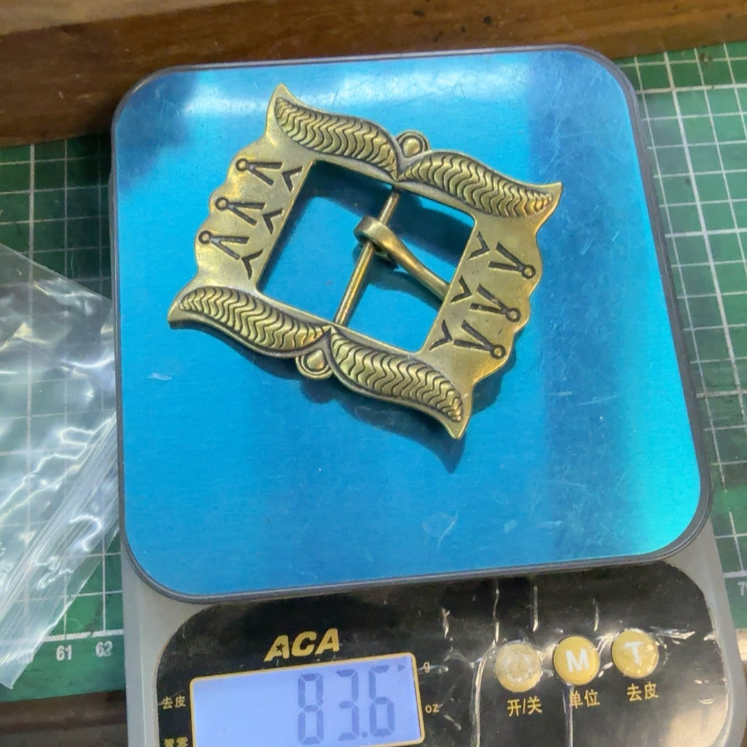 Pure copper unplated Navajo belt buckle
