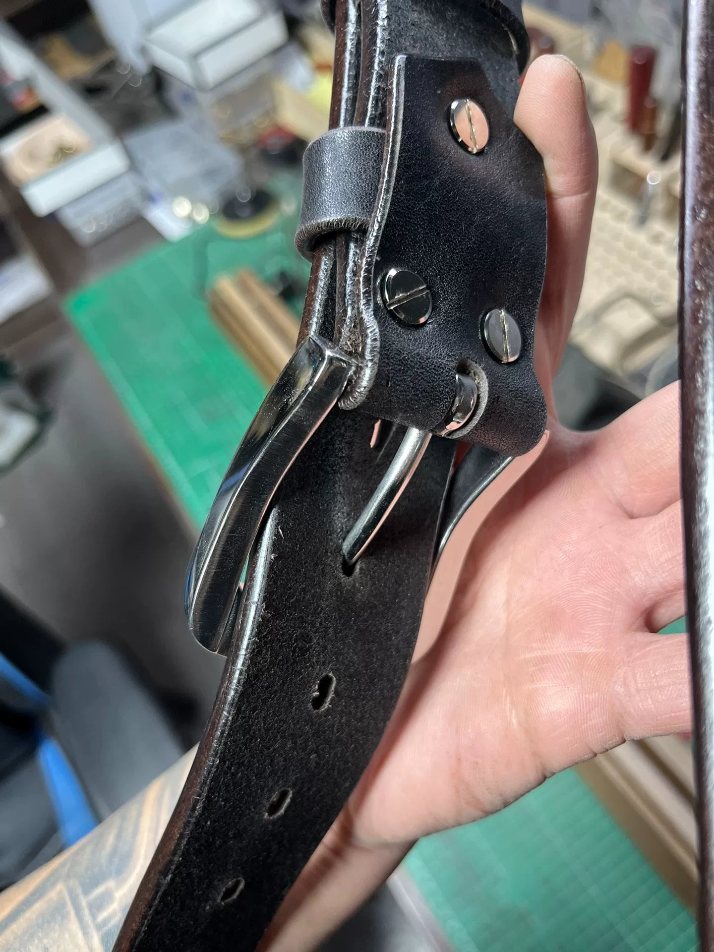 4.5–5–5.5 mm thick handmade belt