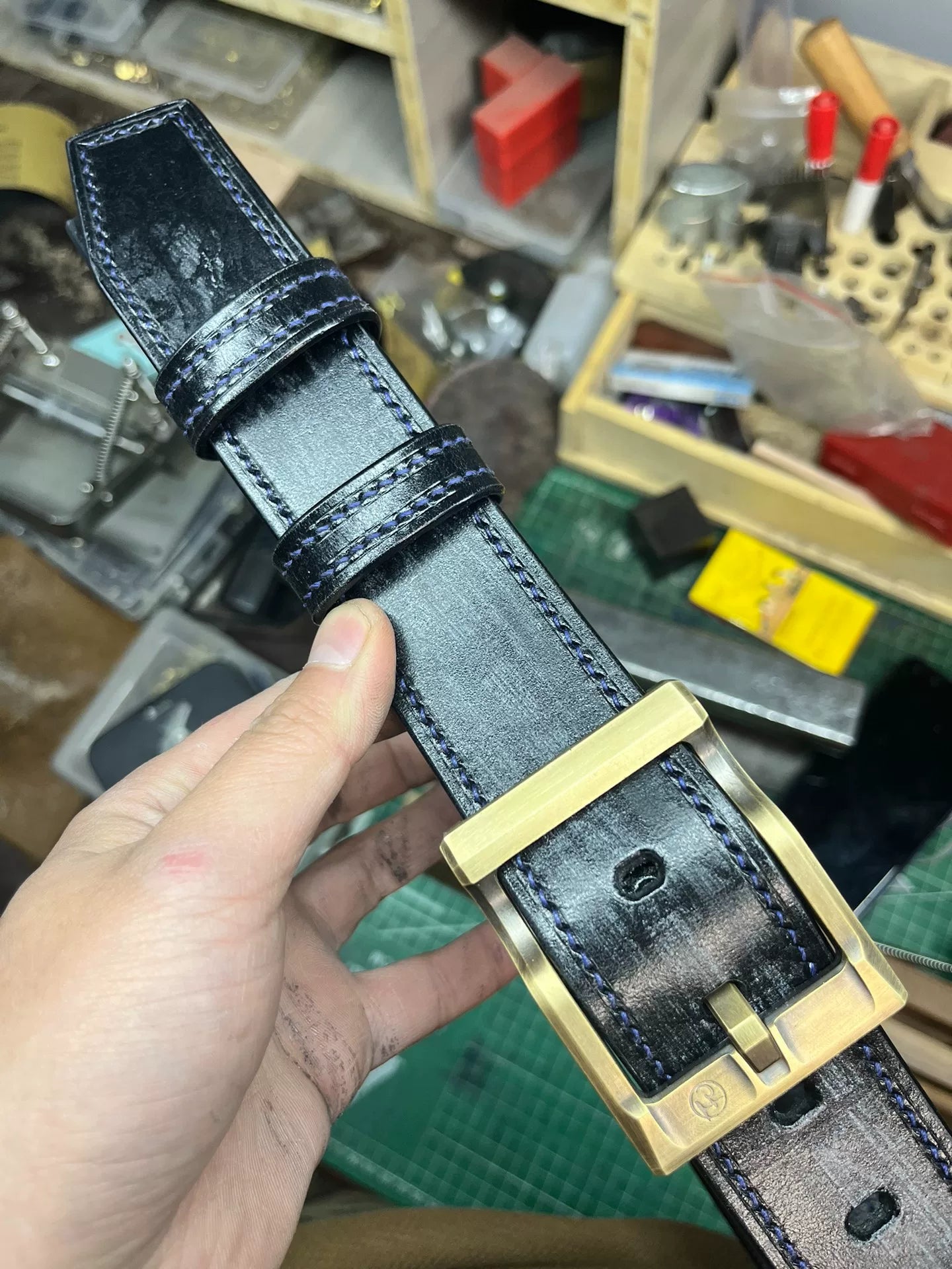 TWS Thomas Bridle Leather Handmade Belt — Imported from UK