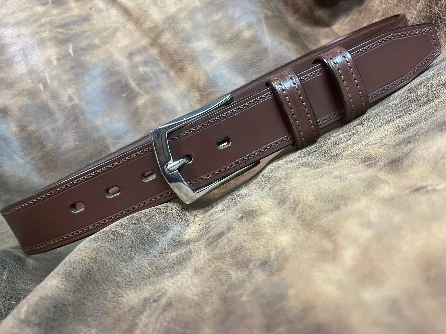 TWS Thomas Bridle Leather Handmade Belt — Imported from UK