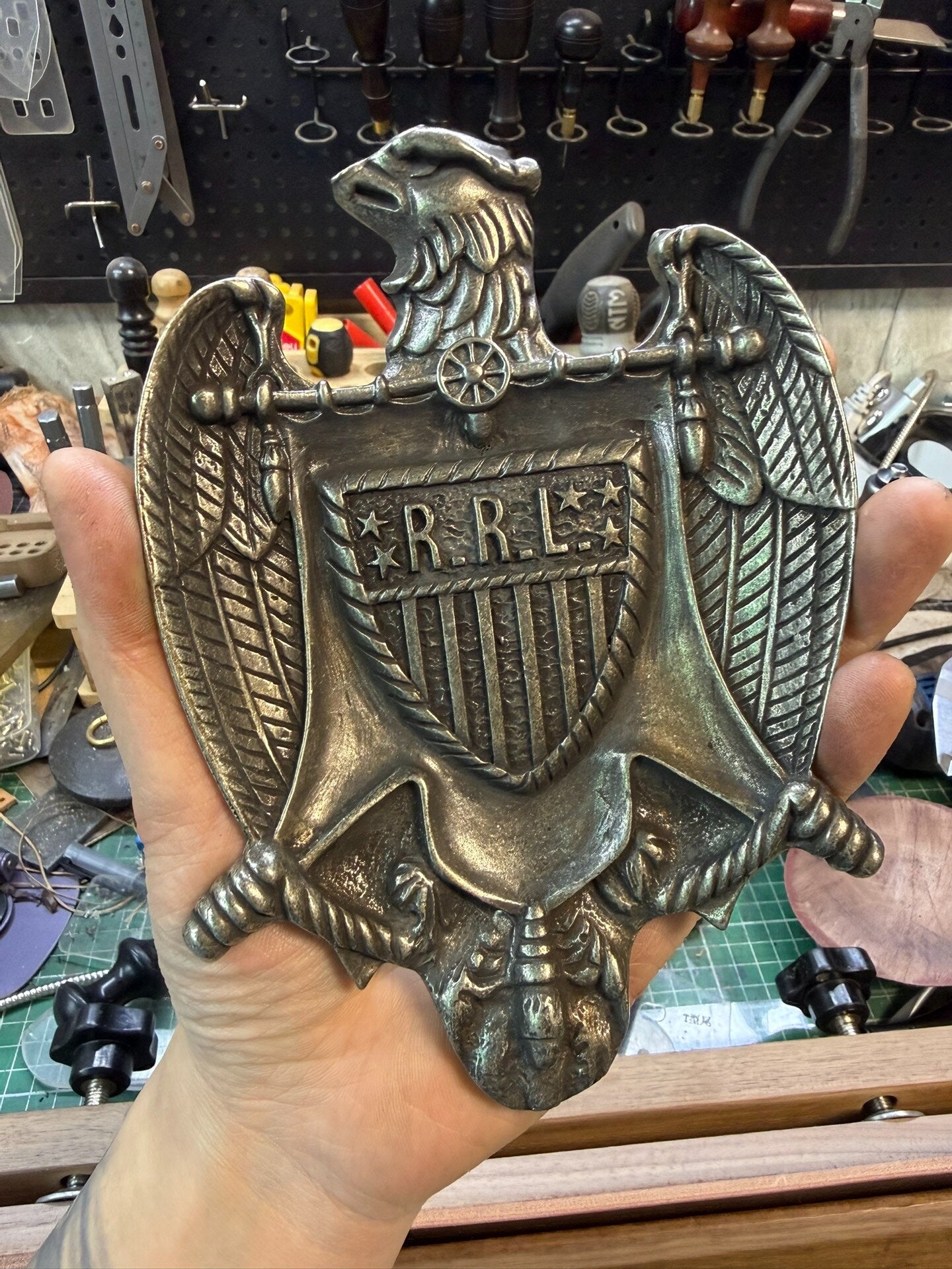 Pure copper Eagle storage tray