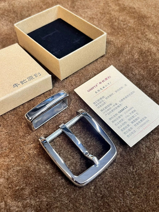 Authentic 'Cowfly' Gen 16 — CNC Line-Cut 316L Stainless Belt Buckle