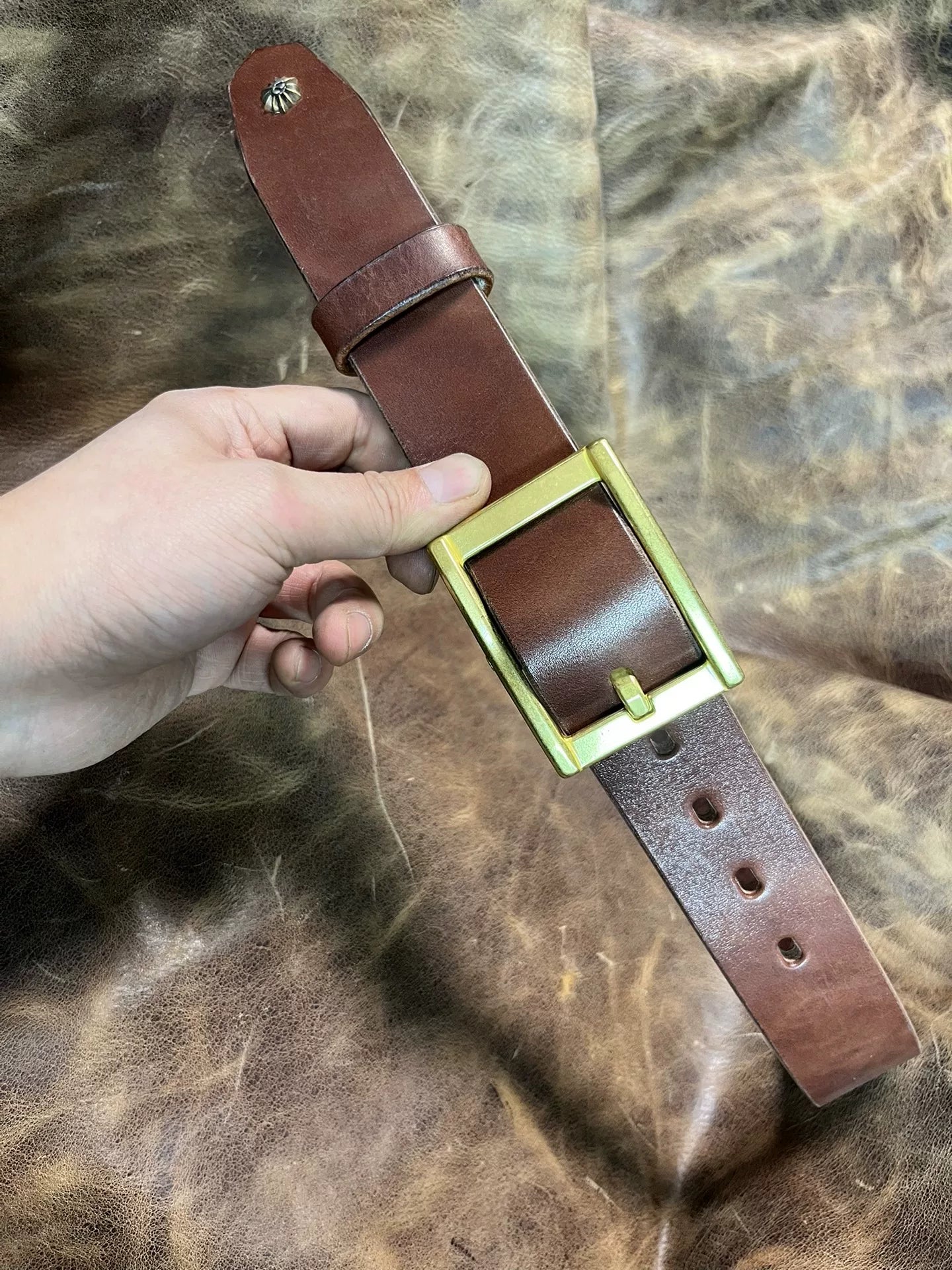 Zhaonan fat brown color with replica zephyr buckle