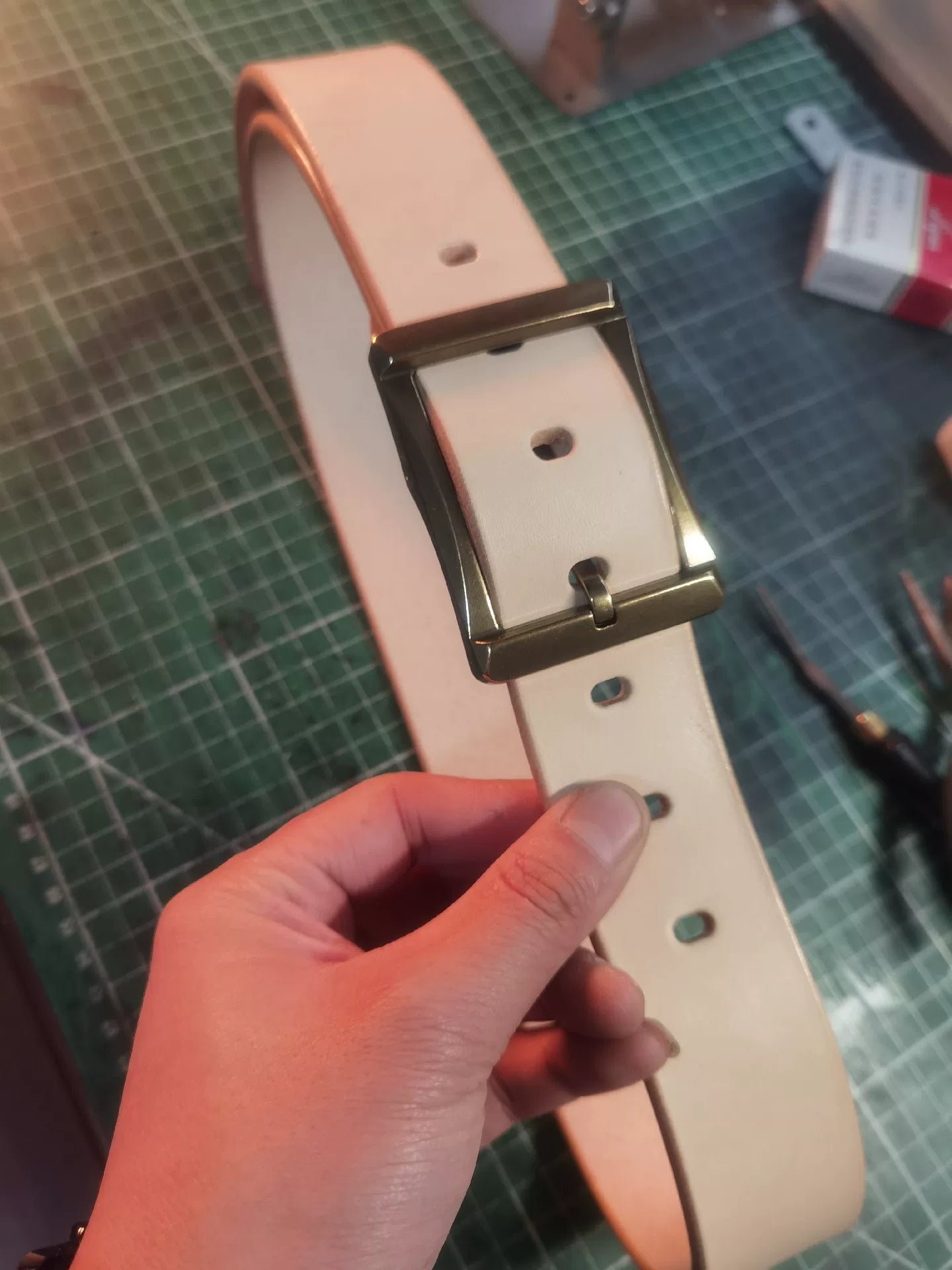 Imported saddle genuine first-layer cow leather handmade belt