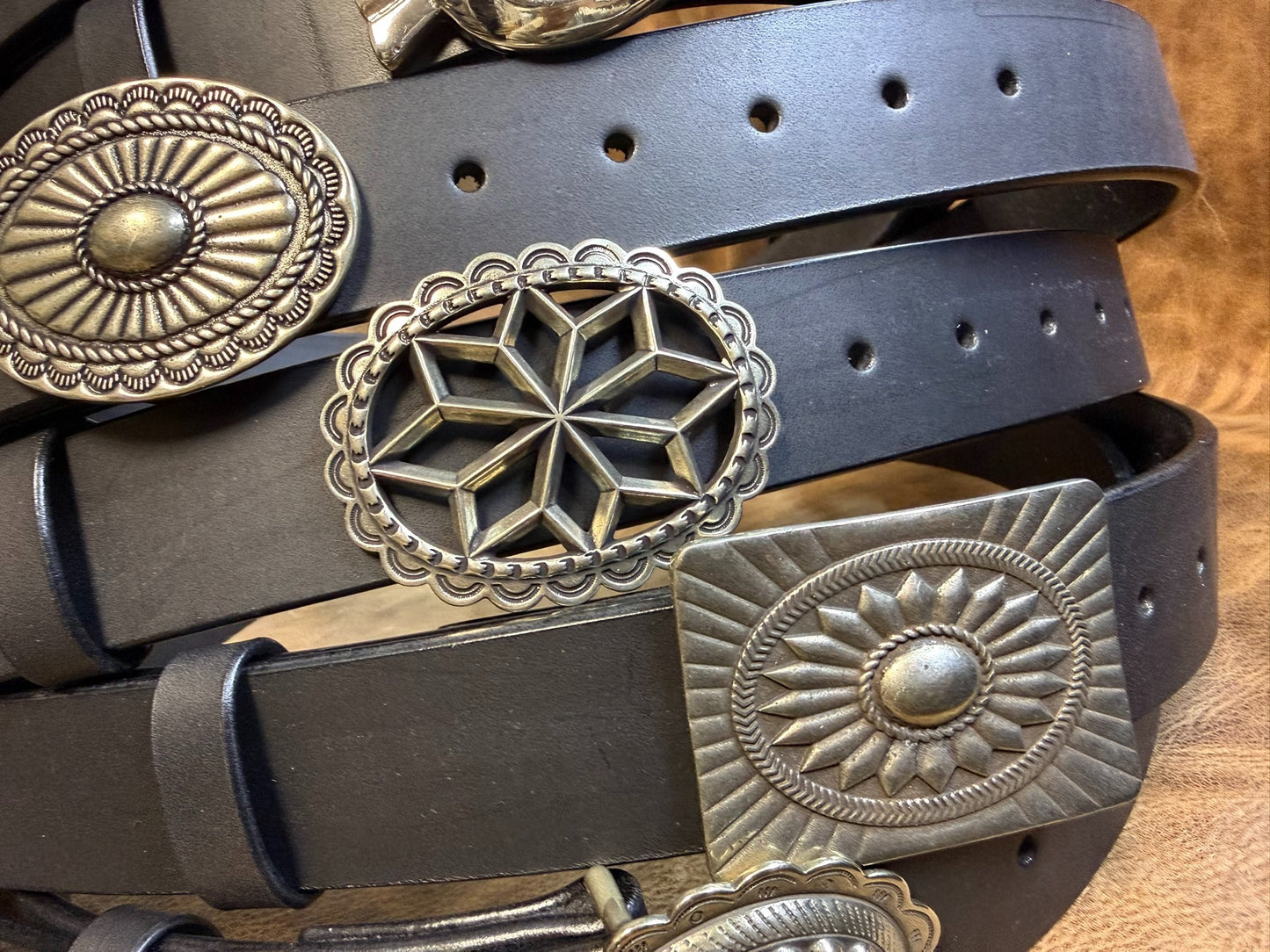 Solid white copper Navajo style belt buckle rrl style buckle Cambri…