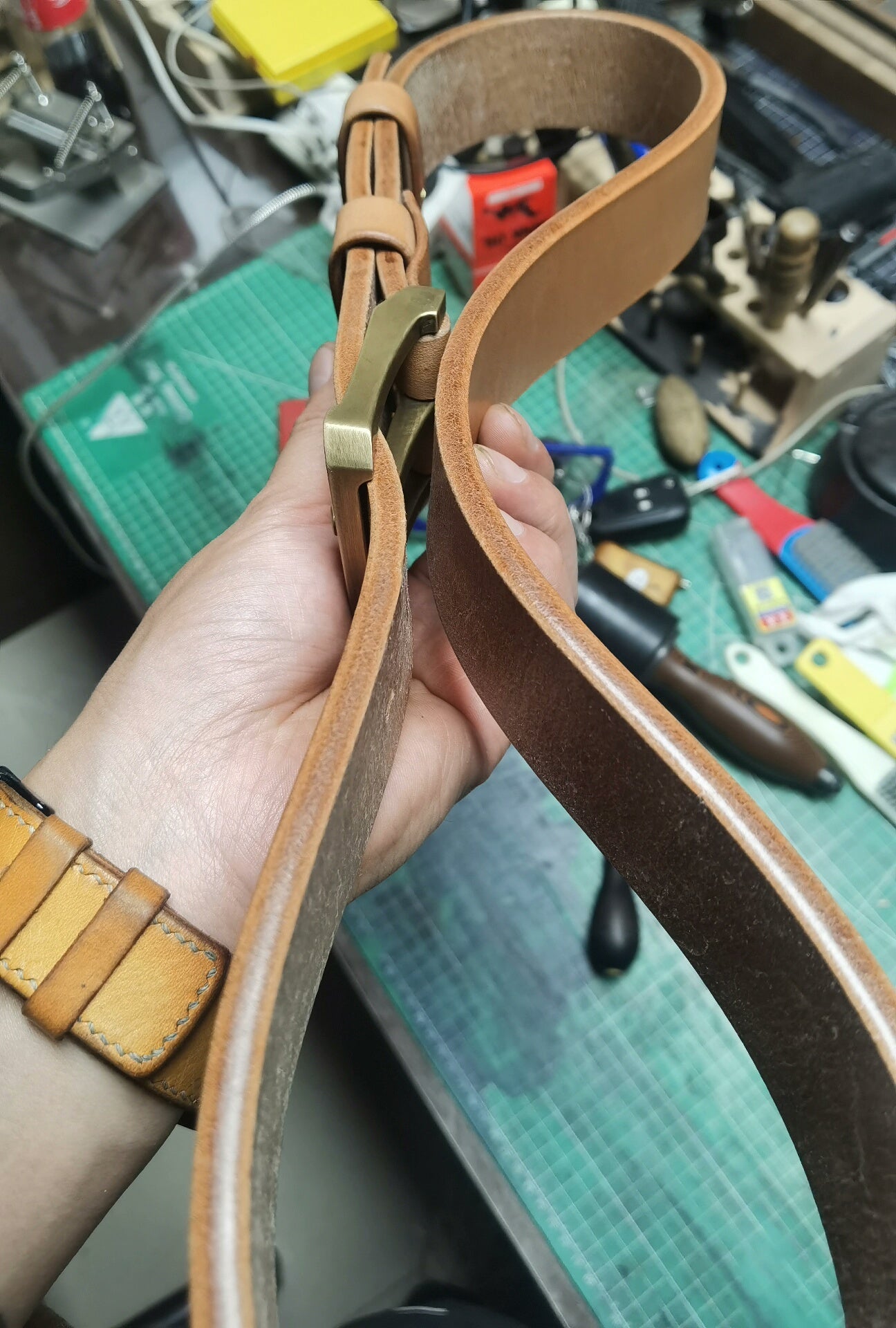 Japanese Shonan heavy fat back leather handmade sandpaper polished…