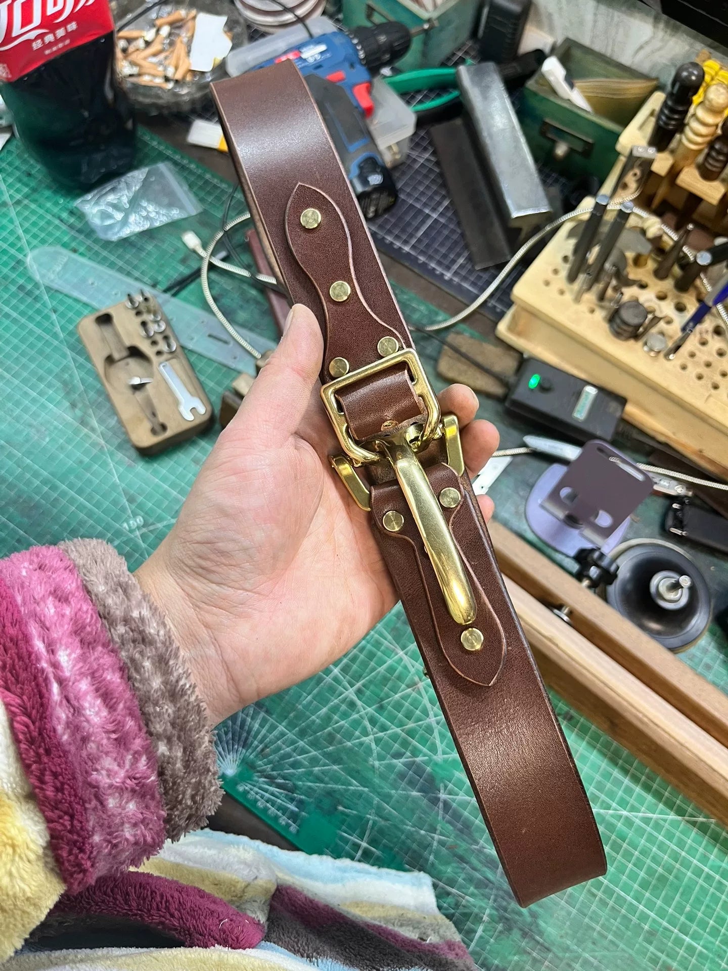 Brand-New Littleton Genuine Leather Cavalry Belt — Quick-Release