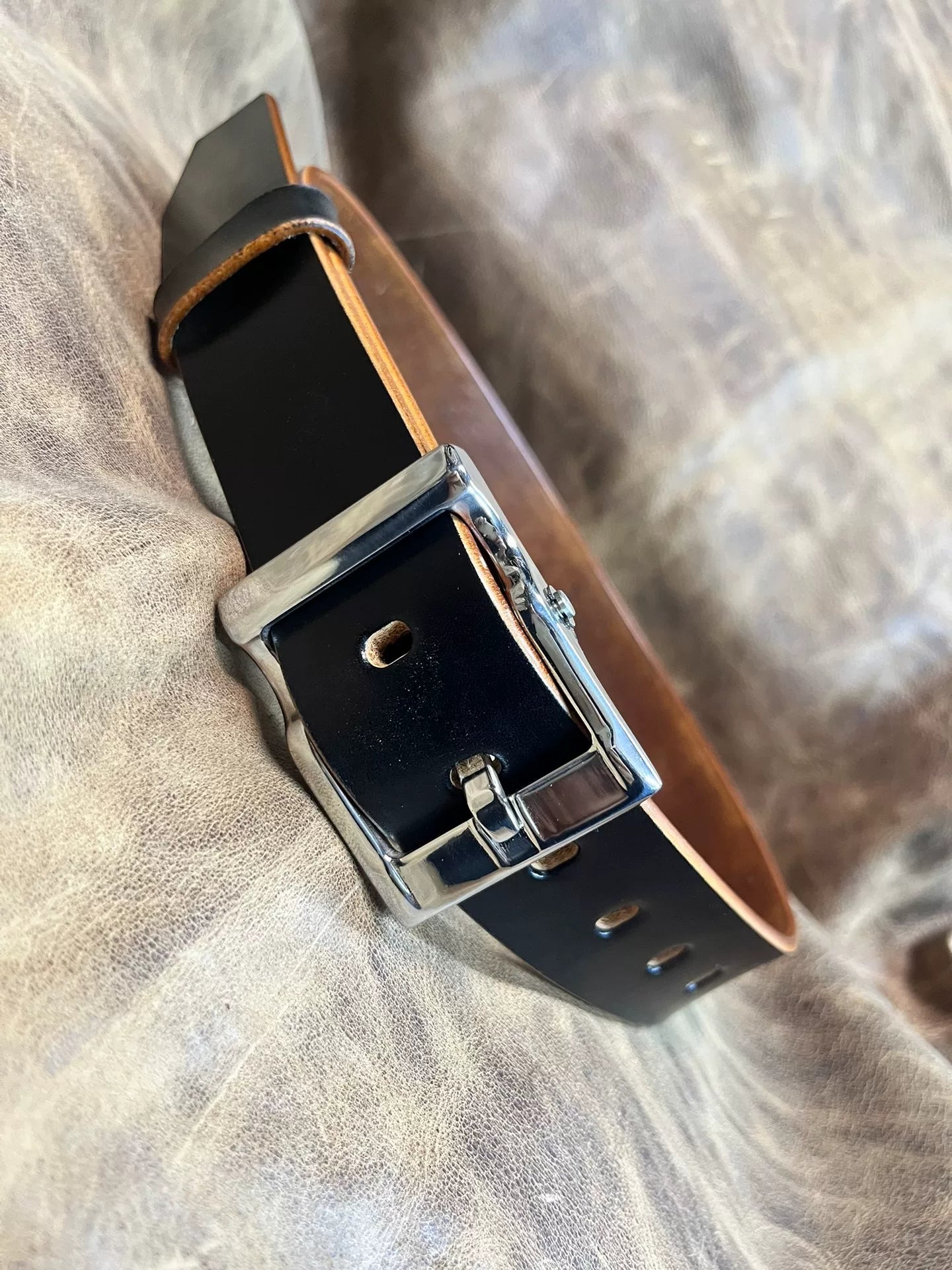 Meian's custom-made handmade belts