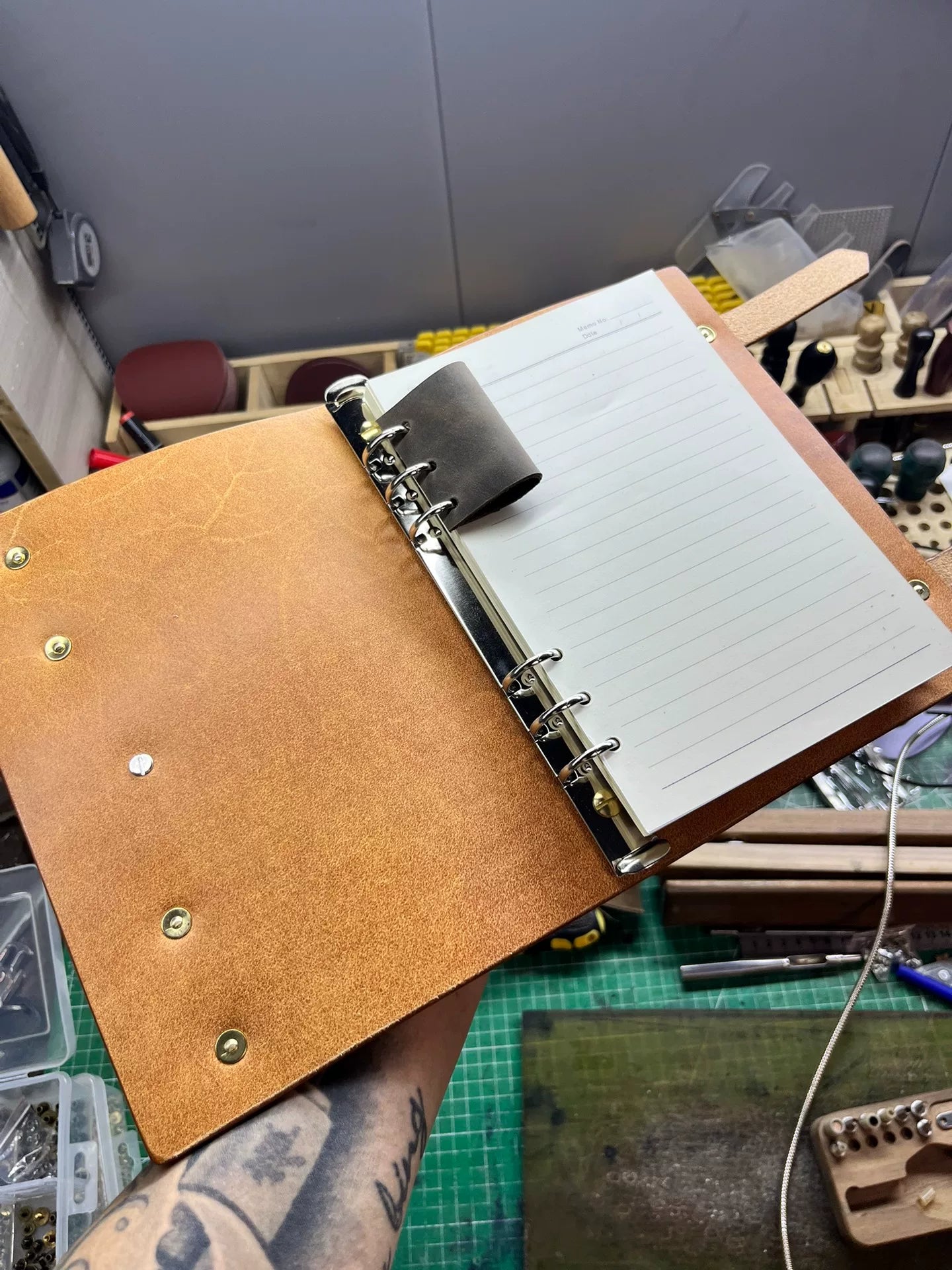Horwen style oil wax leather A5 made of 4mm single layer thickness…